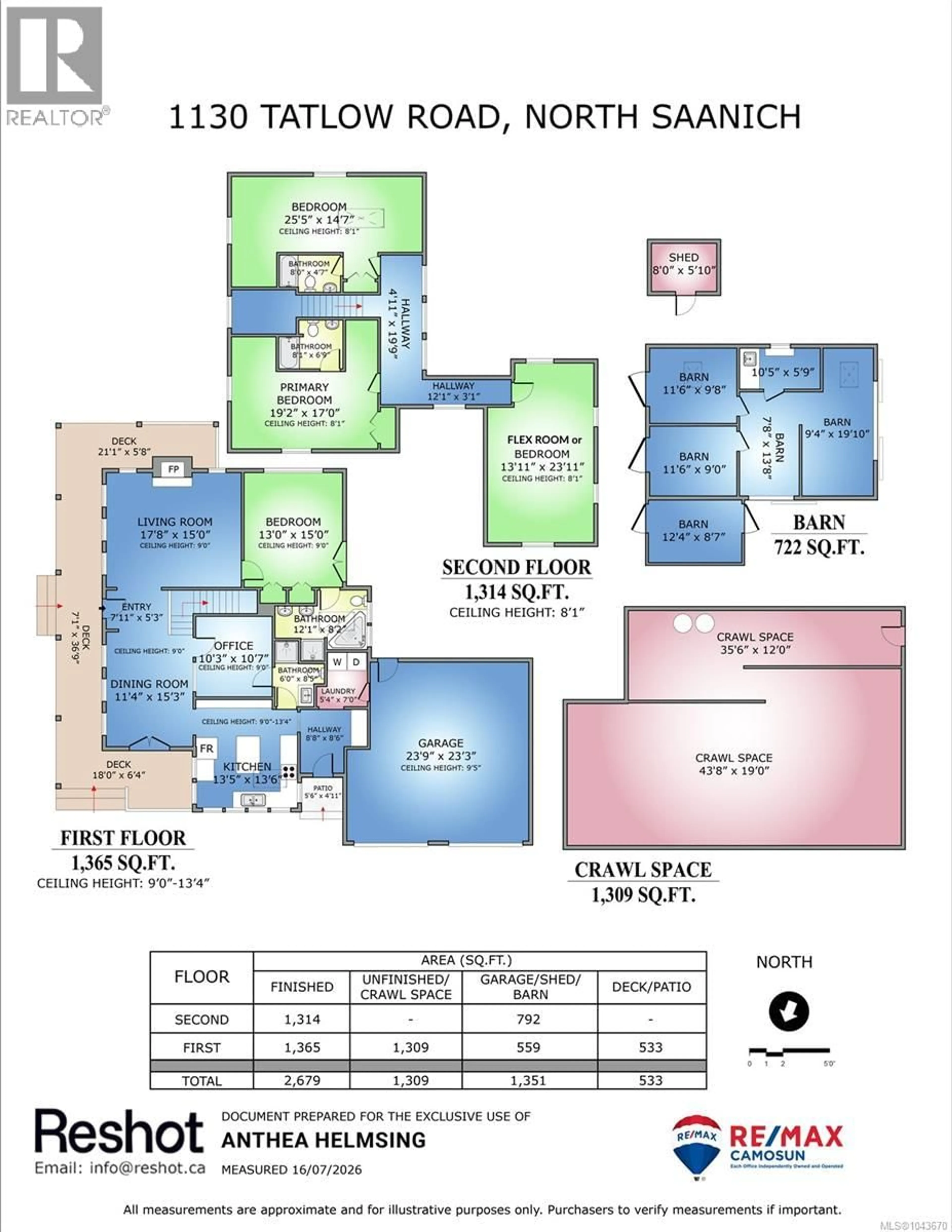 Floor plan for 1130 TATLOW ROAD, North Saanich British Columbia V8L5P3