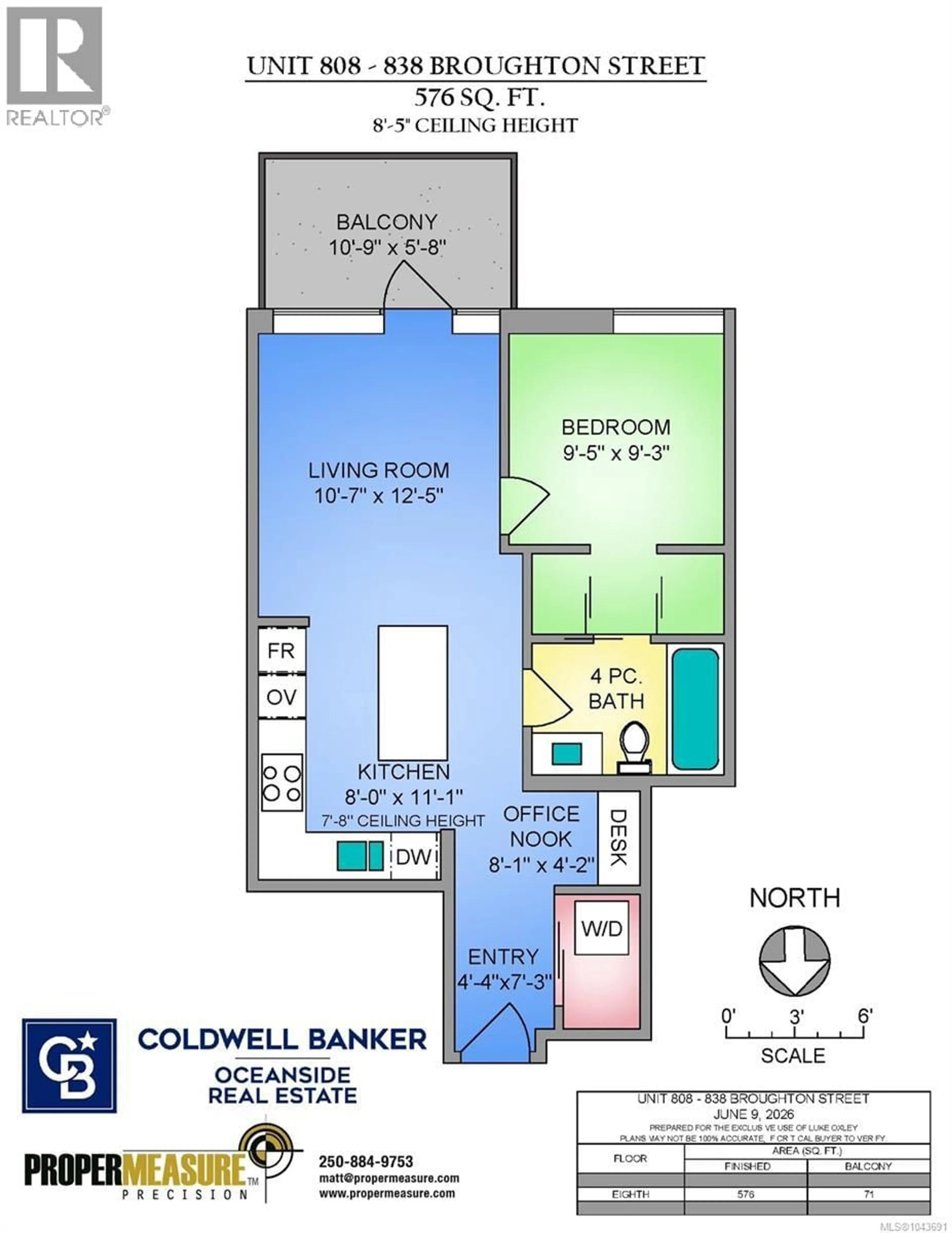 Floor plan for 808 - 838 BROUGHTON STREET, Victoria British Columbia V8W1E4