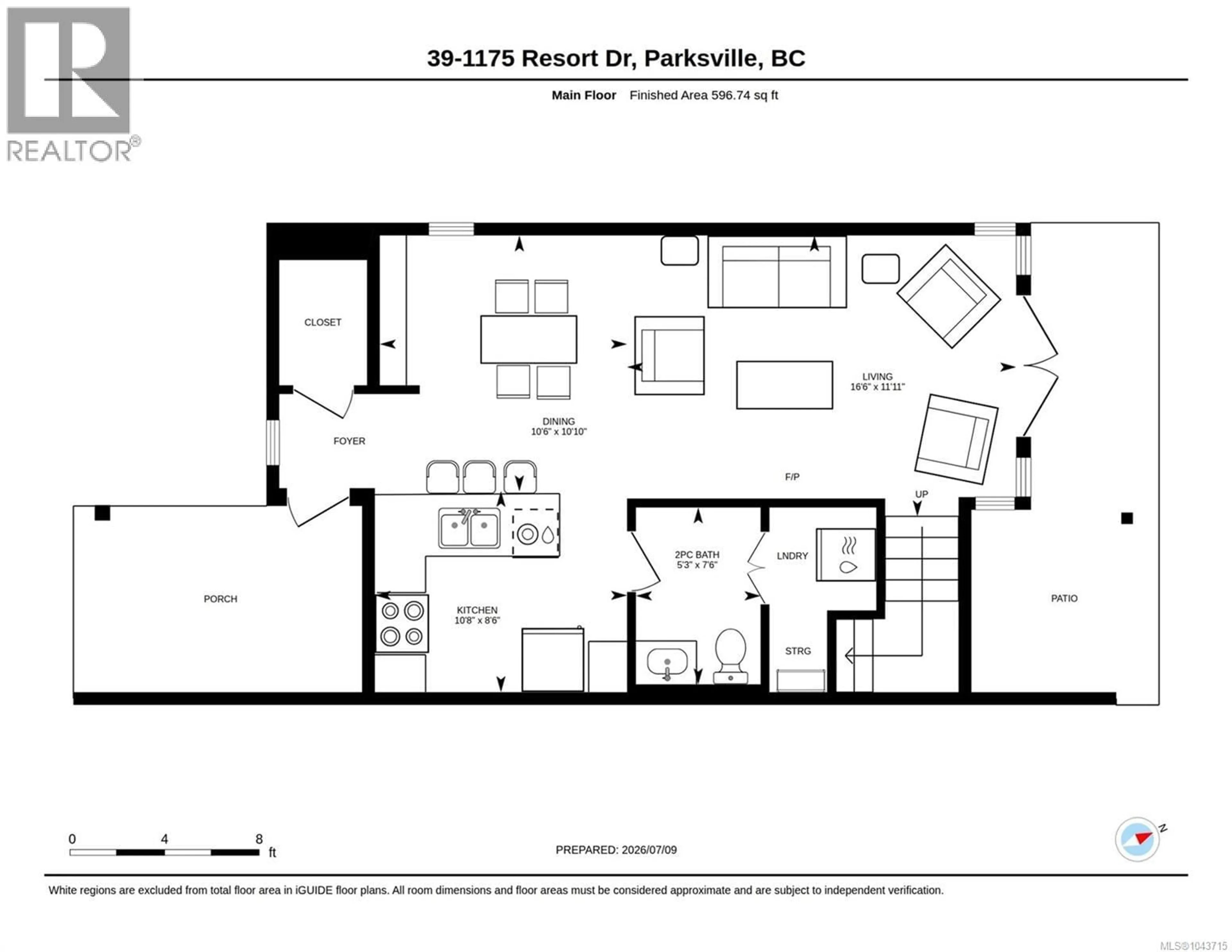 Floor plan for 39 - 1175 RESORT DRIVE, Parksville British Columbia V9P2E3