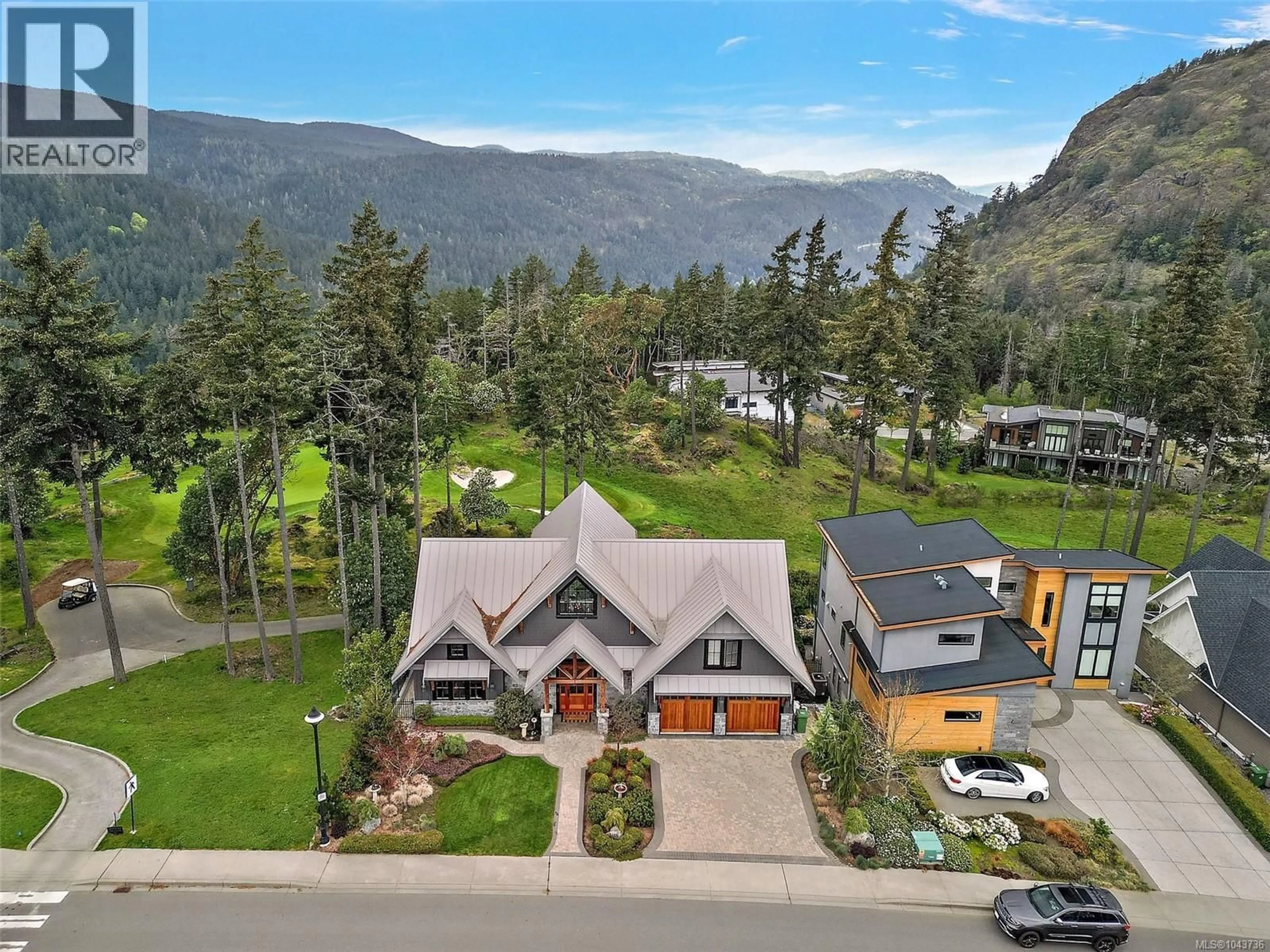 A pic from outside/outdoor area/front of a property/back of a property/a pic from drone, mountain view for 1468 PEBBLE PLACE, Langford British Columbia V9B0T4