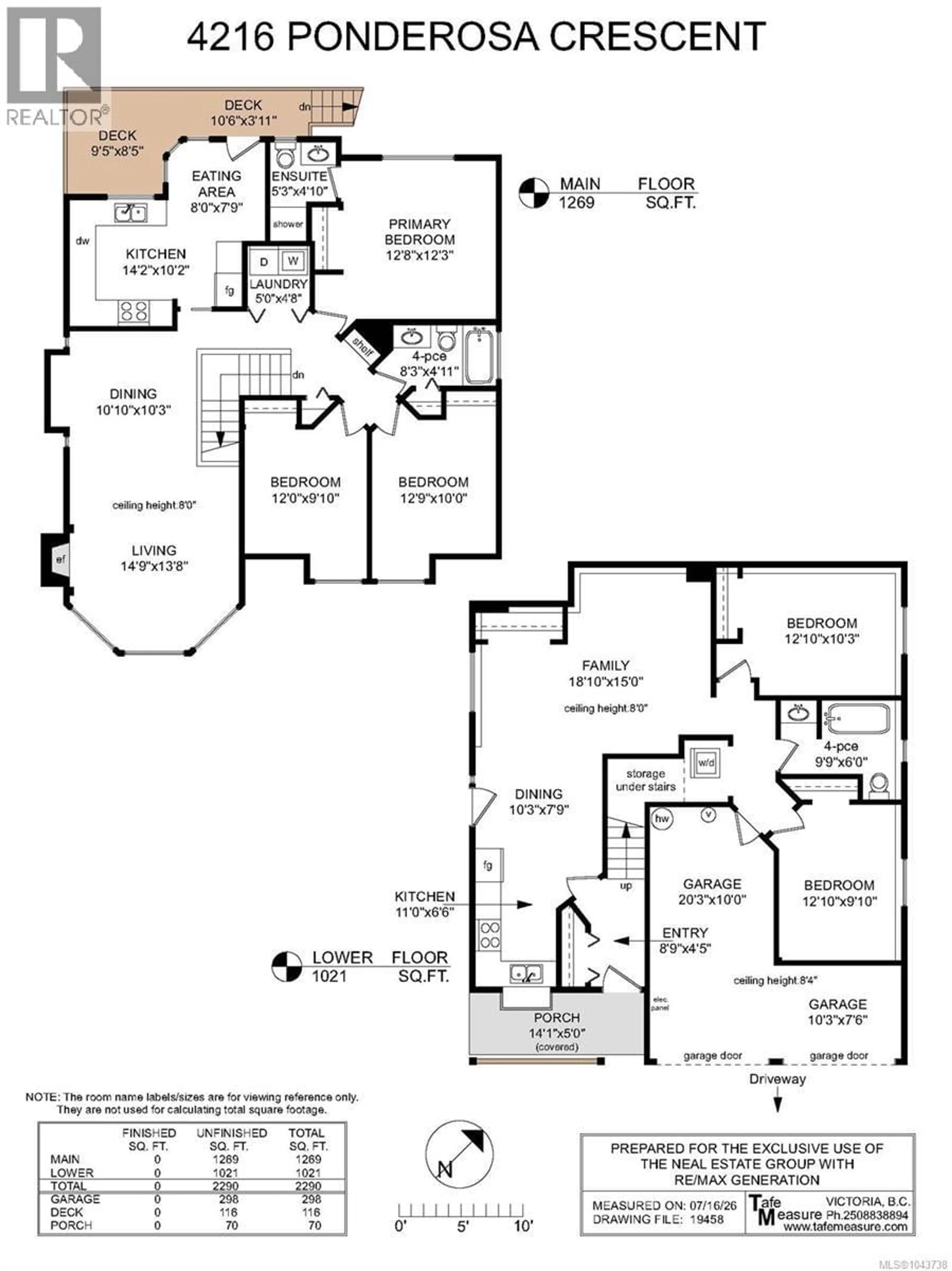 Floor plan for 4216 PONDEROSA CRESCENT, Saanich British Columbia V8Z7G2