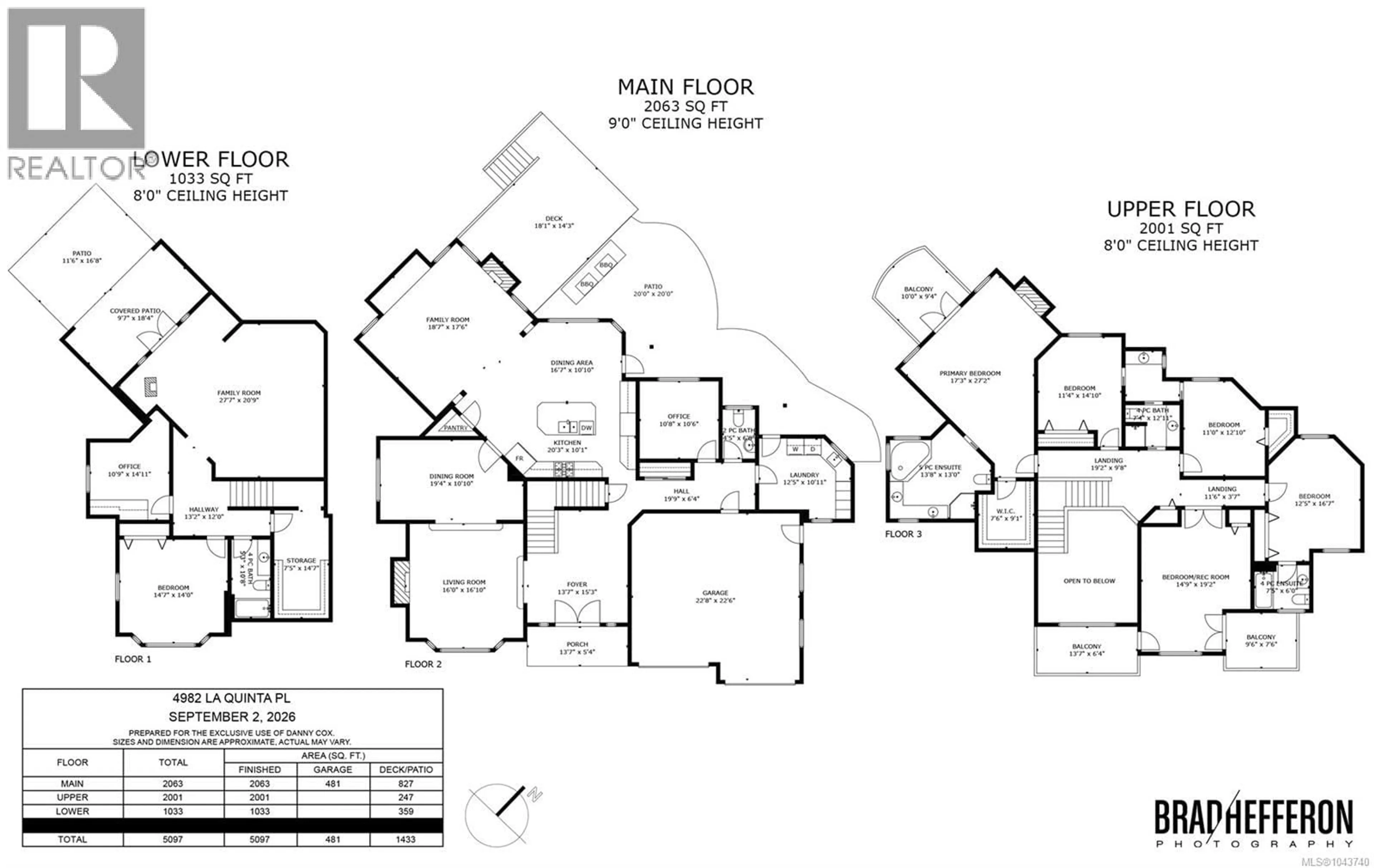 Floor plan for 4982 LA QUINTA PLACE, Saanich British Columbia V8W3G9
