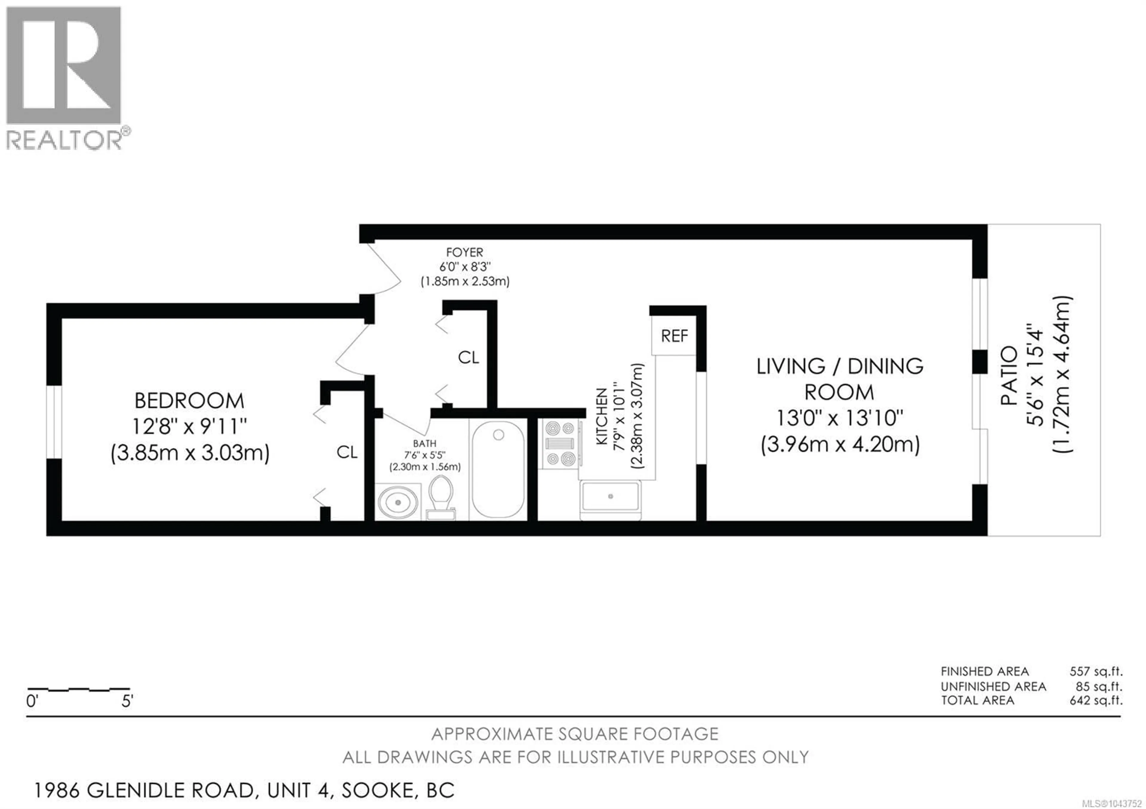 Floor plan for 4 - 1986 GLENIDLE ROAD, Sooke British Columbia V9Z0B1