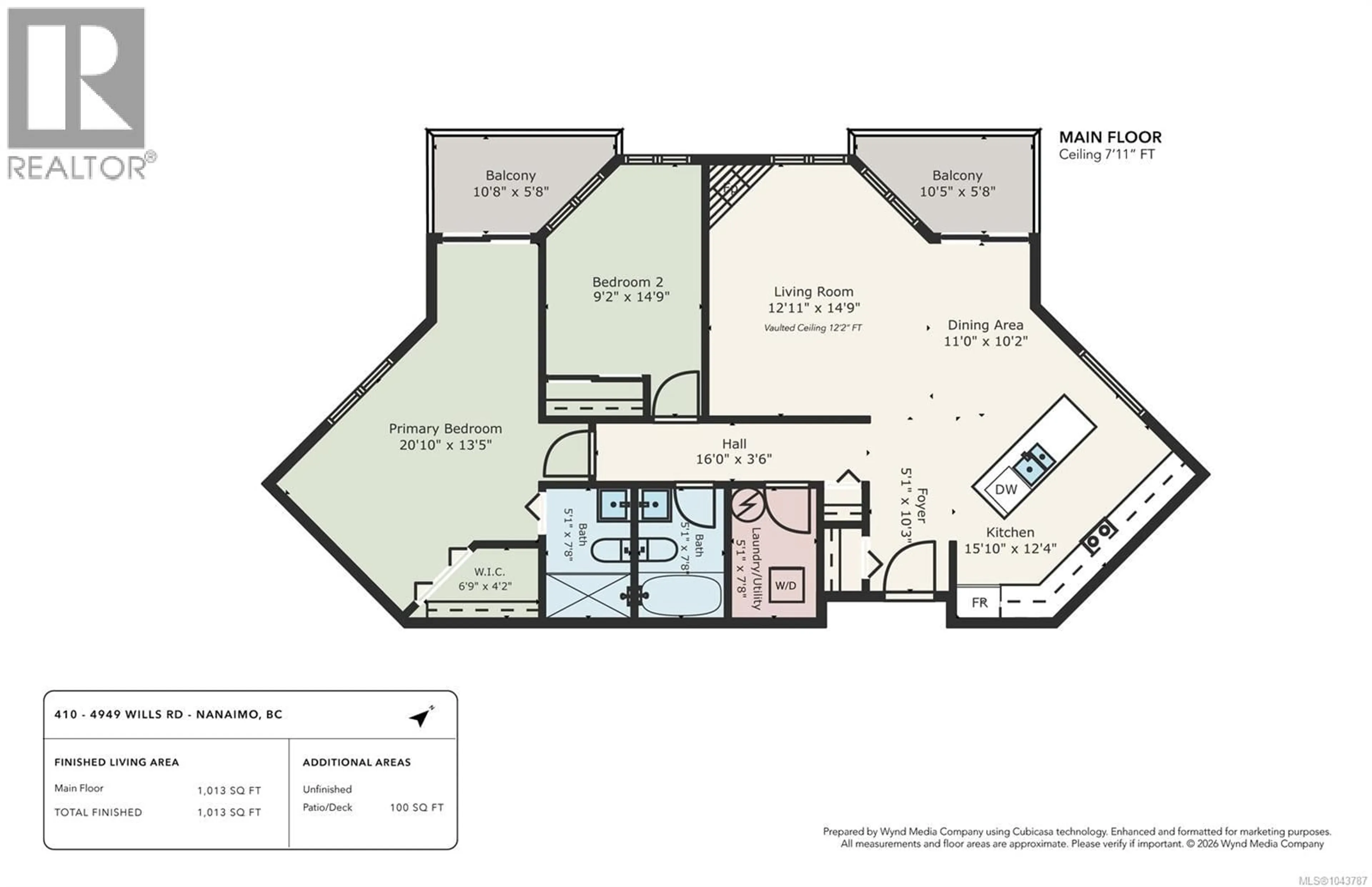 Floor plan for 410 - 4949 WILLS ROAD, Nanaimo British Columbia V9T2K4