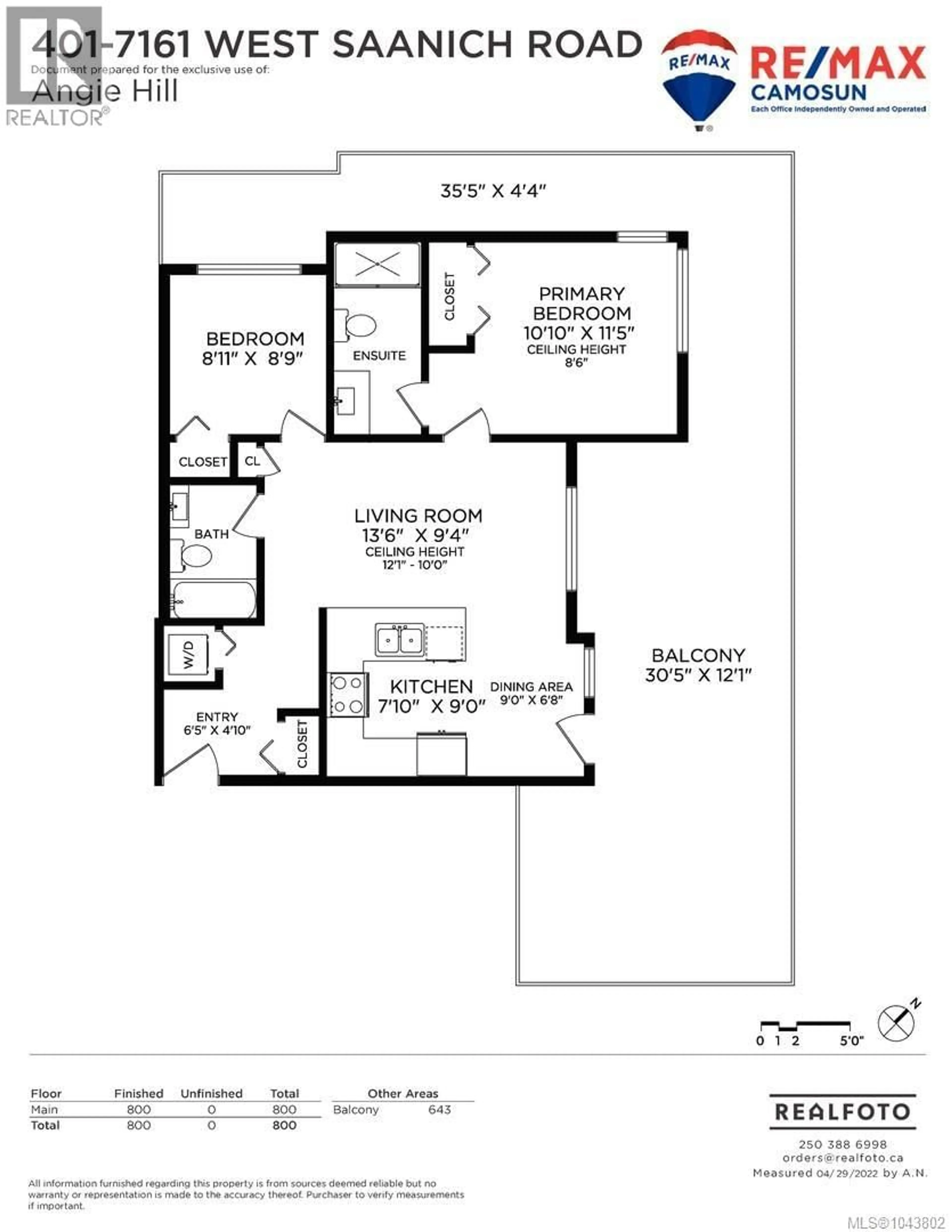 Floor plan for 401 - 7161 WEST SAANICH ROAD, Central Saanich British Columbia V8M1P7