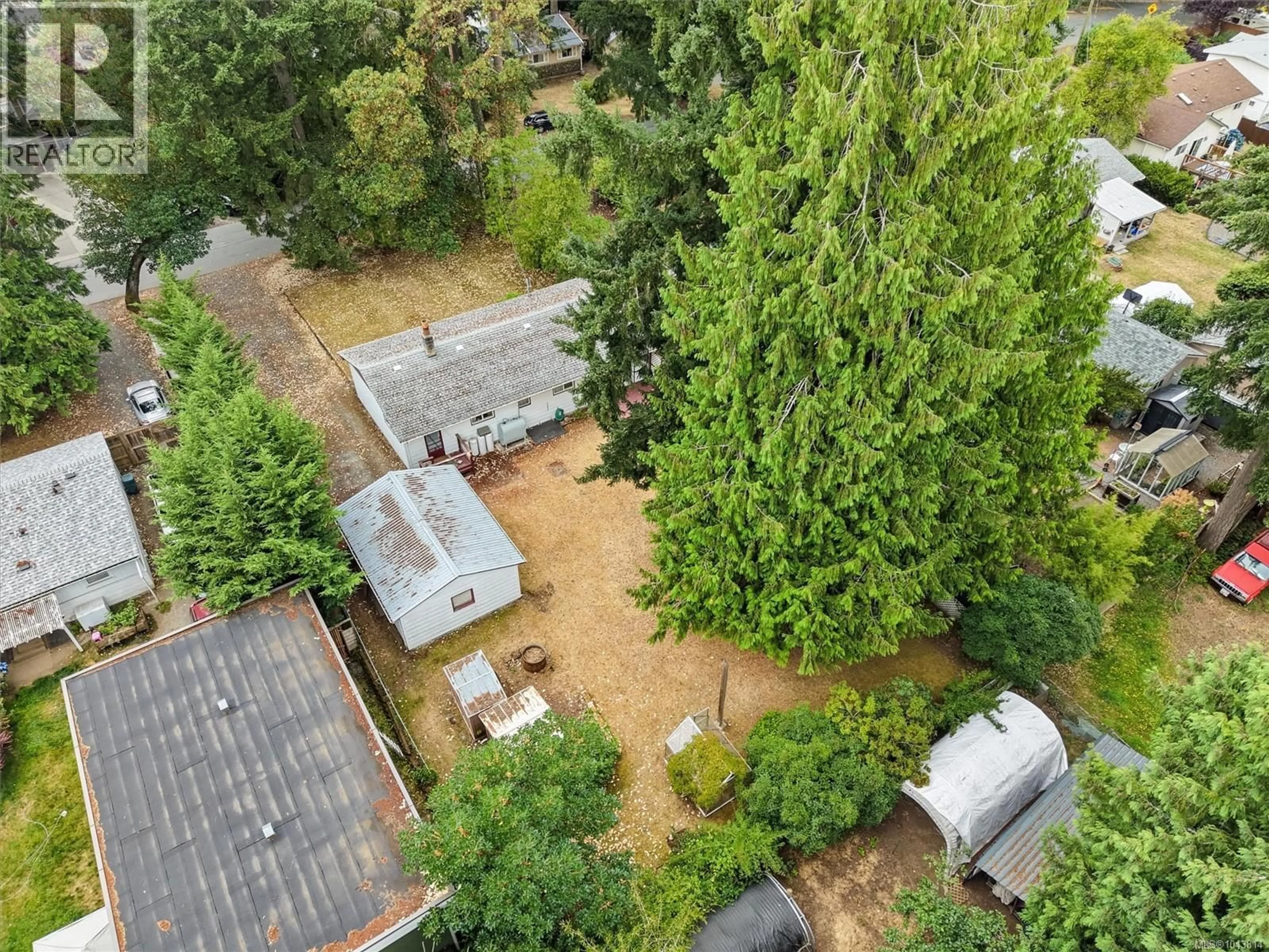 A pic from outside/outdoor area/front of a property/back of a property/a pic from drone, forest/trees view for 2986 GLEN LAKE ROAD, Langford British Columbia V9B4B1