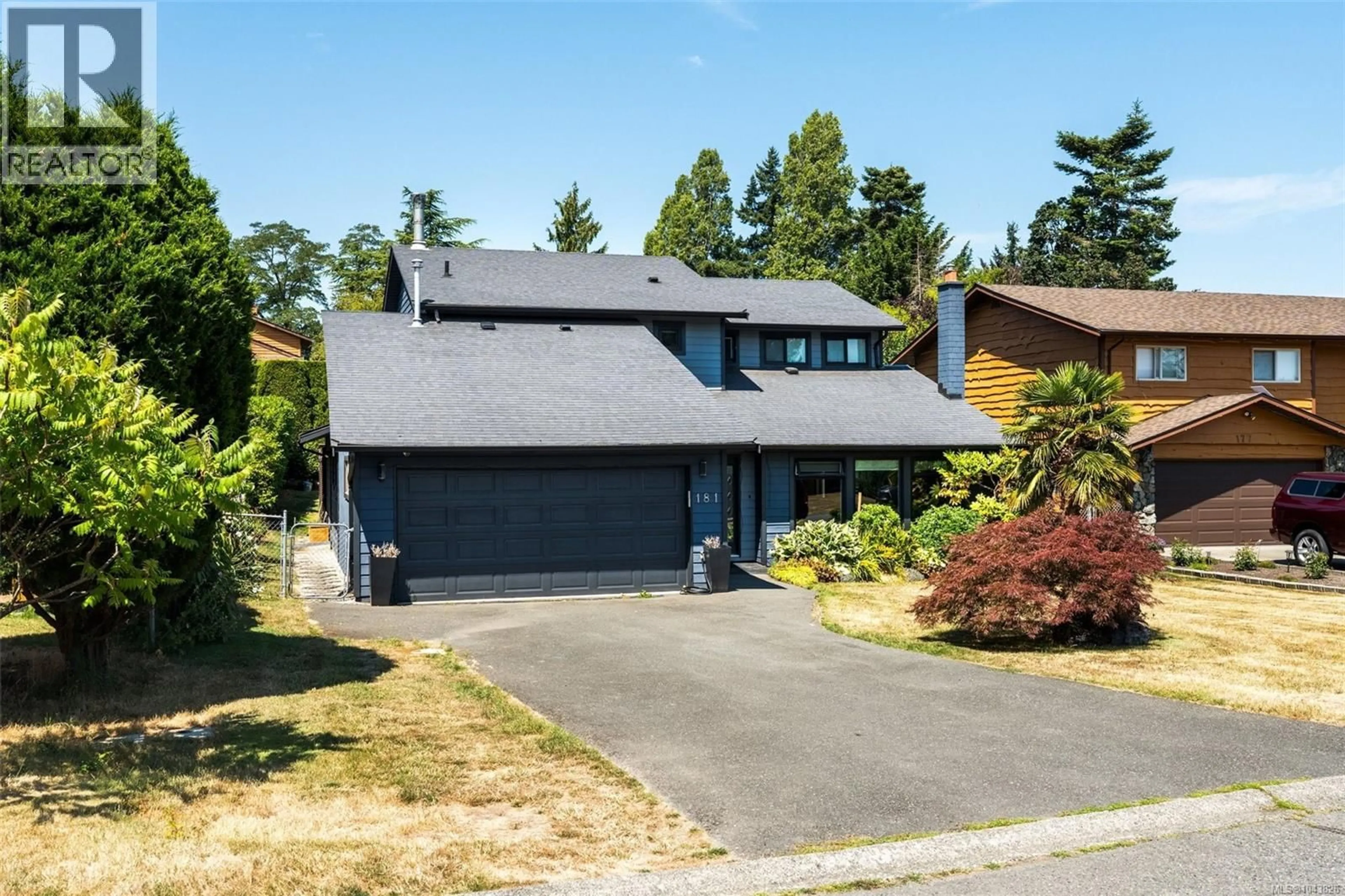 A pic from outside/outdoor area/front of a property/back of a property/a pic from drone, street for 181 WHITE PINE ROAD, View Royal British Columbia V9B5E1