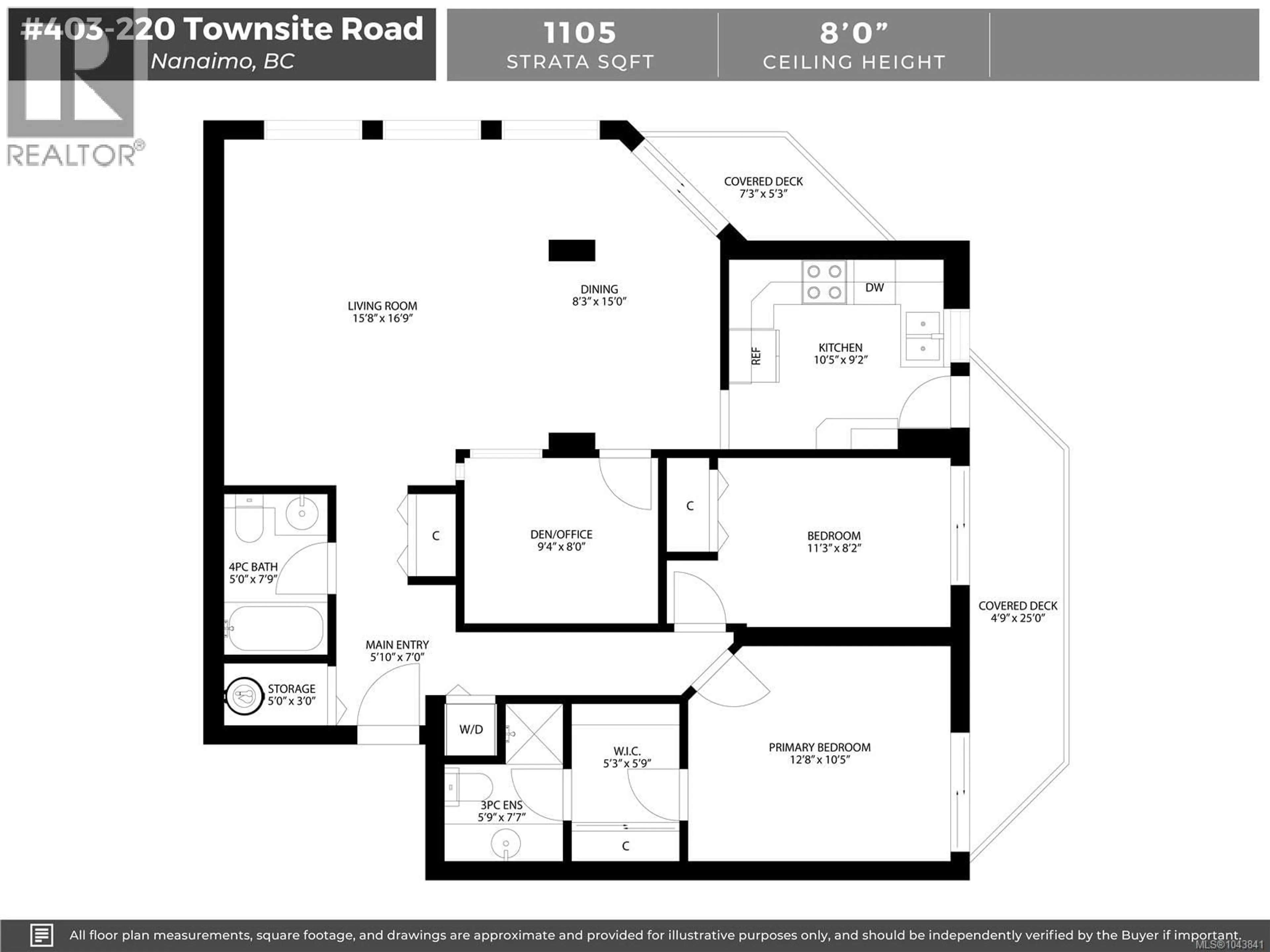 Floor plan for 403 - 220 TOWNSITE ROAD, Nanaimo British Columbia V9S5S8