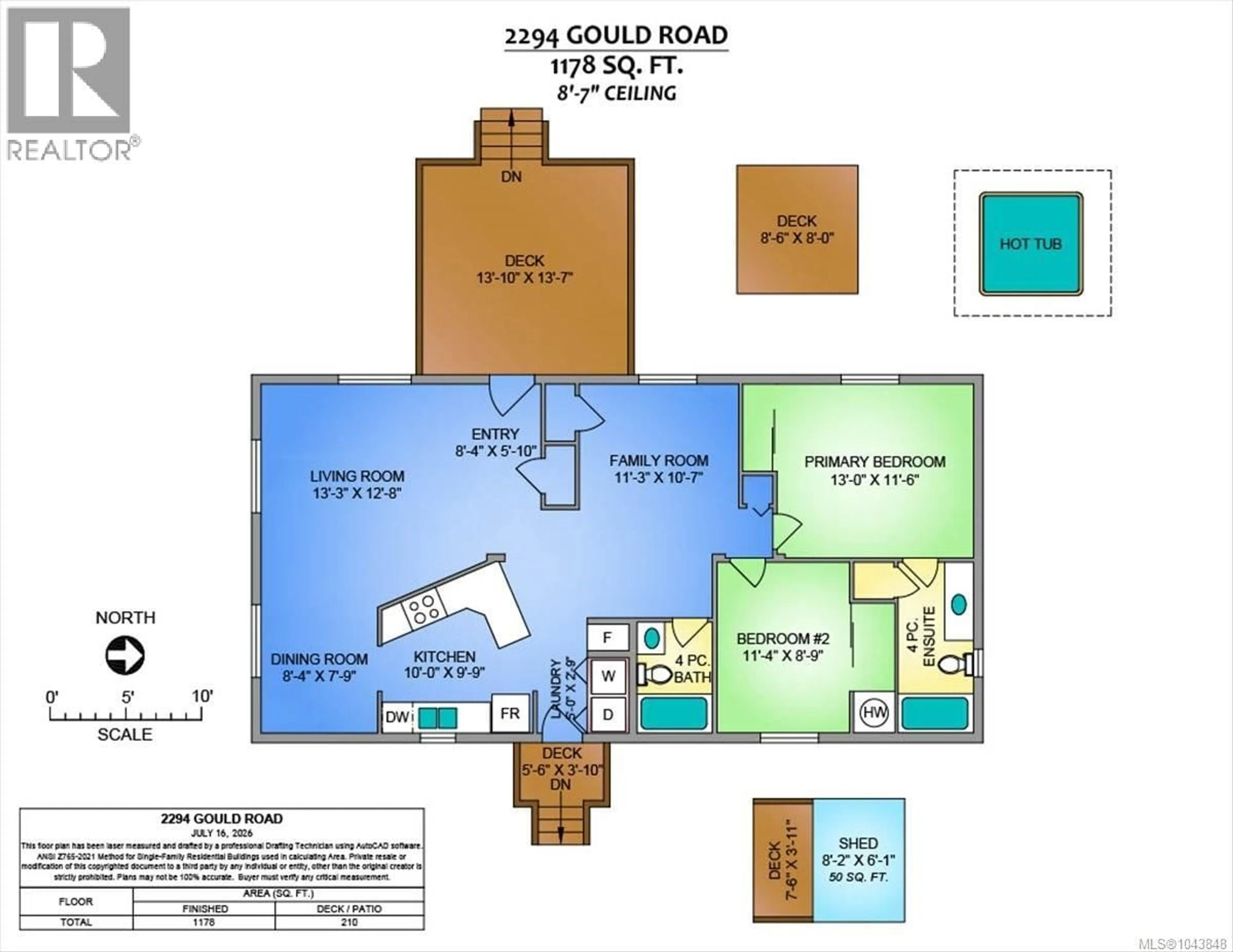 Floor plan for 2294 GOULD ROAD WEST, Nanaimo British Columbia V9X1W9
