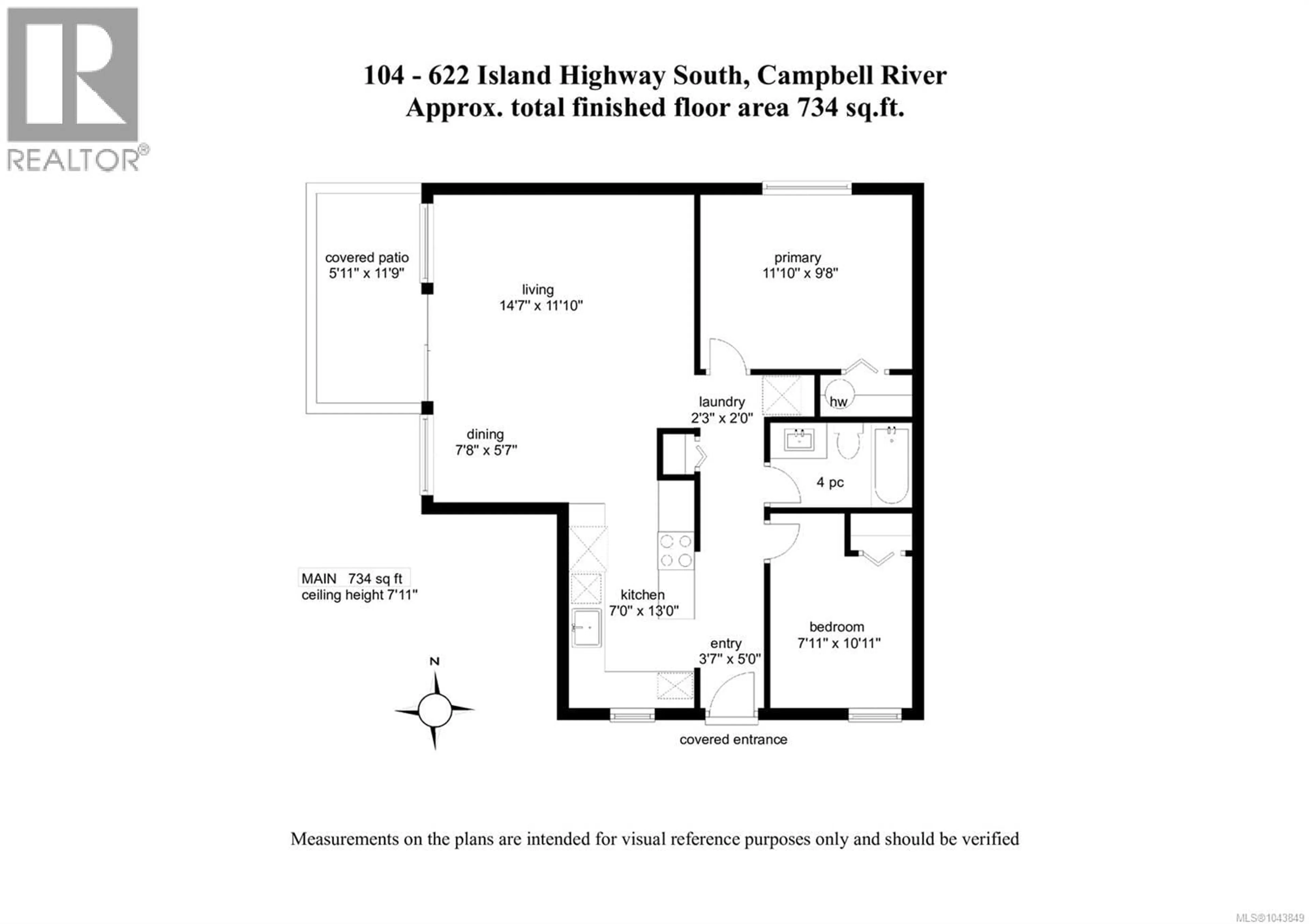 Floor plan for 104 - 622 ISLAND HIGHWAY SOUTH, Campbell River British Columbia V9H1T8