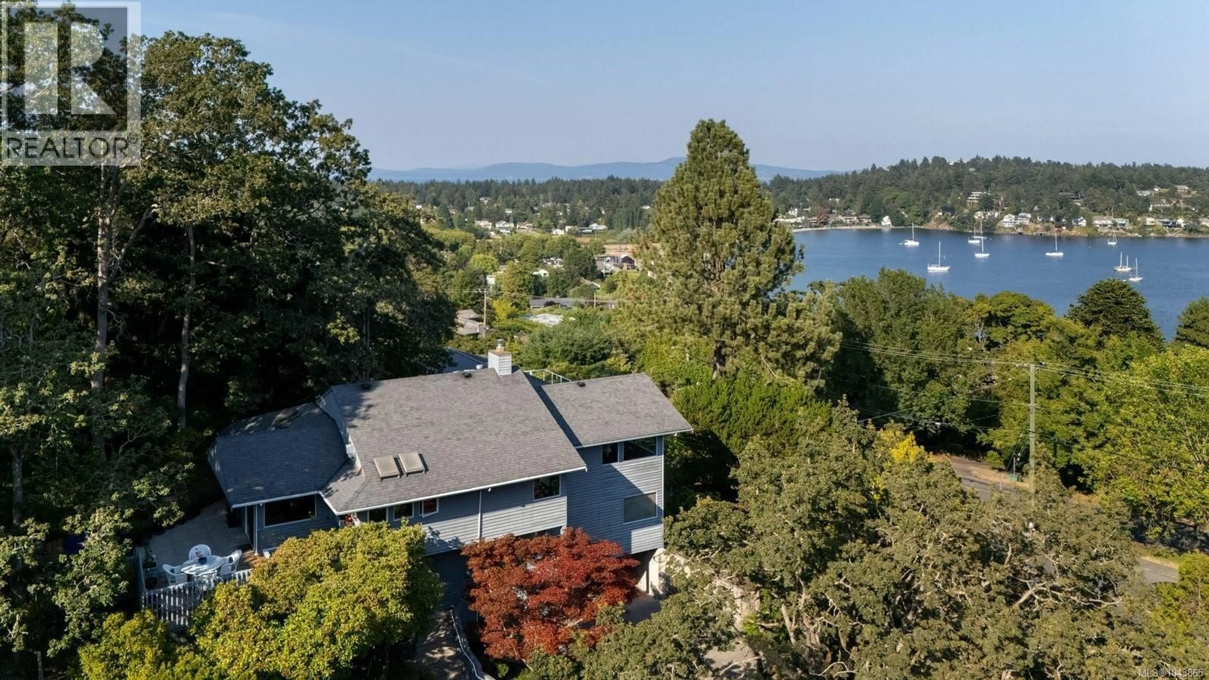 A pic from outside/outdoor area/front of a property/back of a property/a pic from drone, water/lake/river/ocean view for 3656 CADBORO BAY ROAD, Oak Bay British Columbia V8R5K8