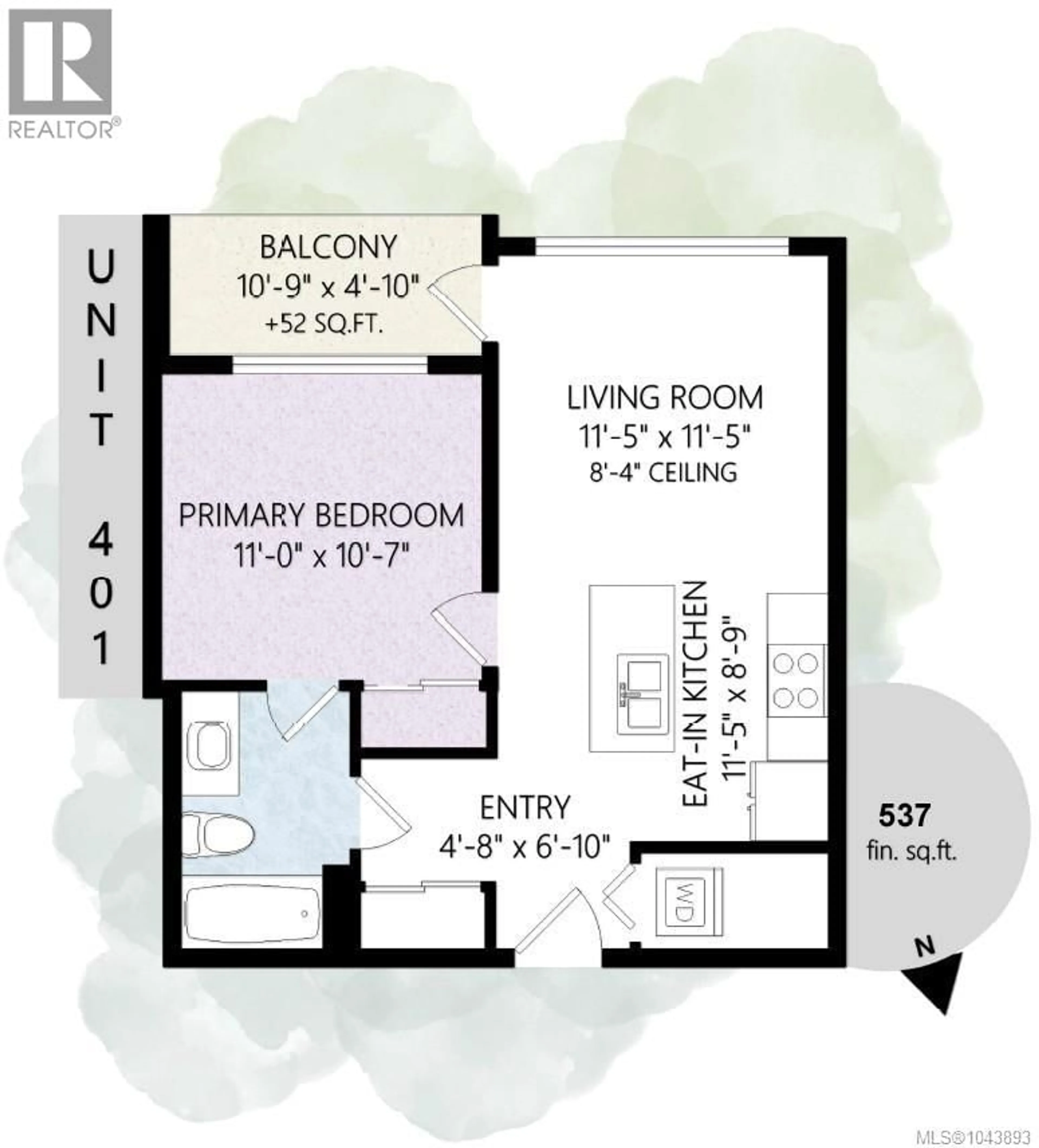 Floor plan for 401 - 1016 INVERNESS ROAD, Saanich British Columbia V8X2S1