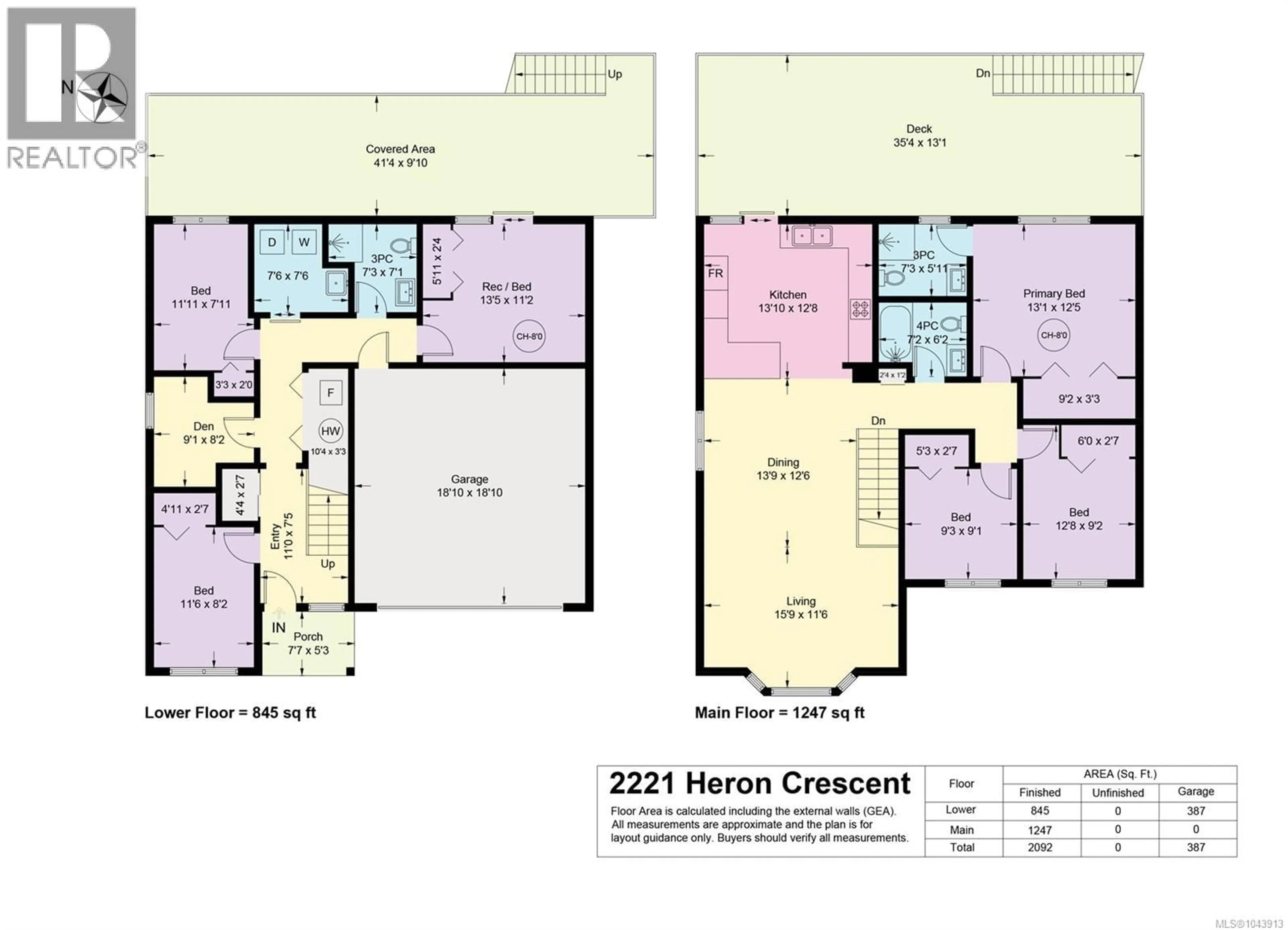 Floor plan for 2221 HERON CRESCENT, Comox British Columbia V9M3Y2