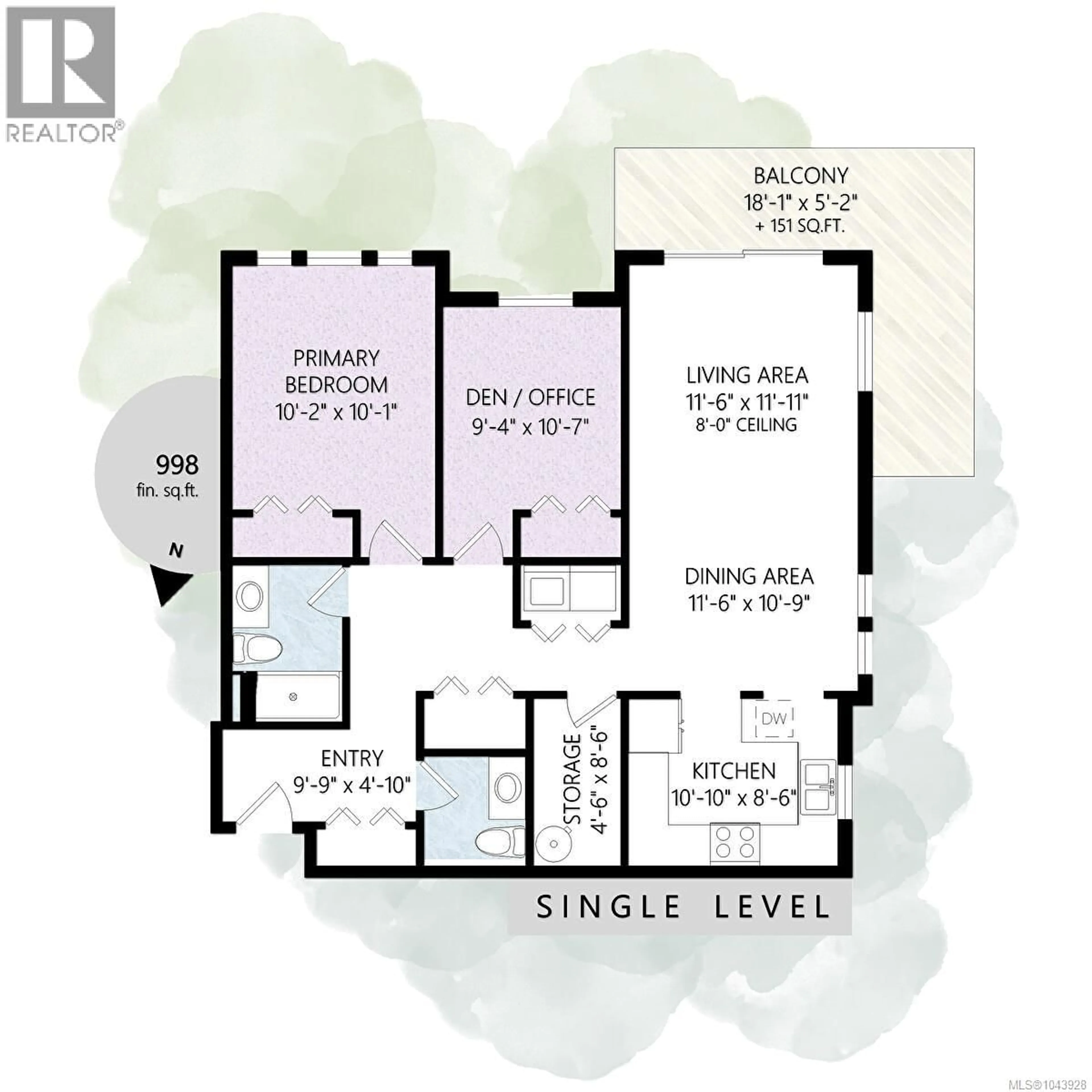 Floor plan for 301 - 1536 HILLSIDE AVENUE, Victoria British Columbia V8T2C2