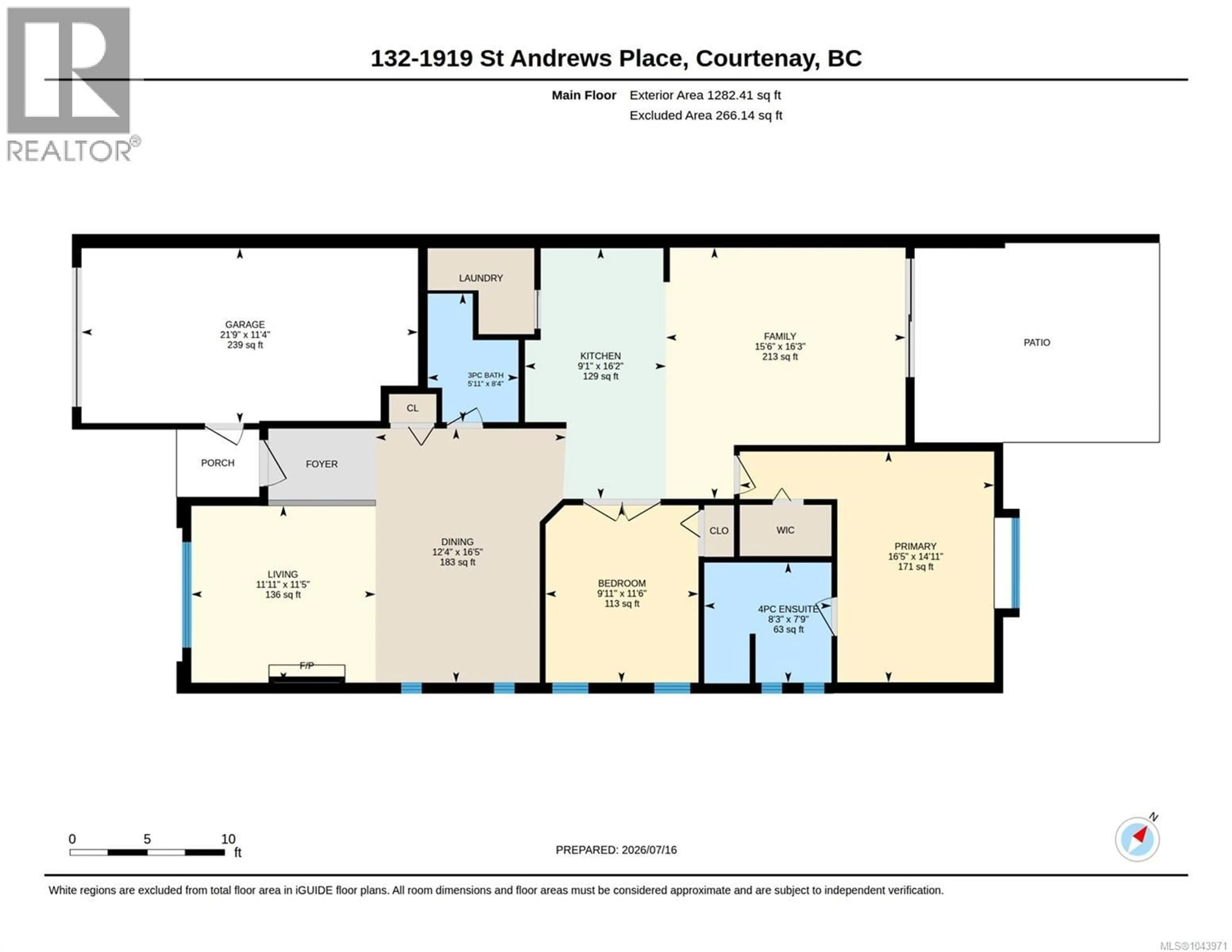 Floor plan for 132 - 1919 ST. ANDREWS PLACE, Courtenay British Columbia V9N9J4