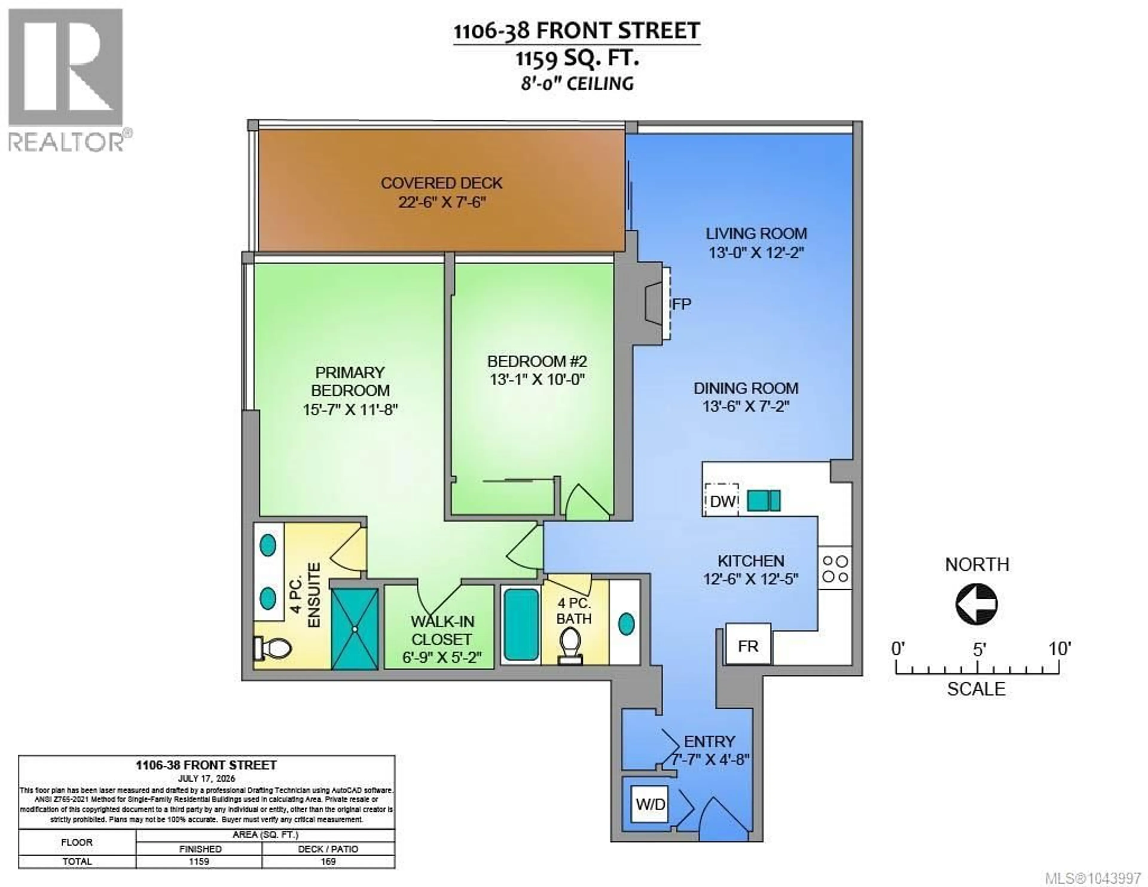 Floor plan for 1106 - 38 FRONT STREET, Nanaimo British Columbia V9R0B8