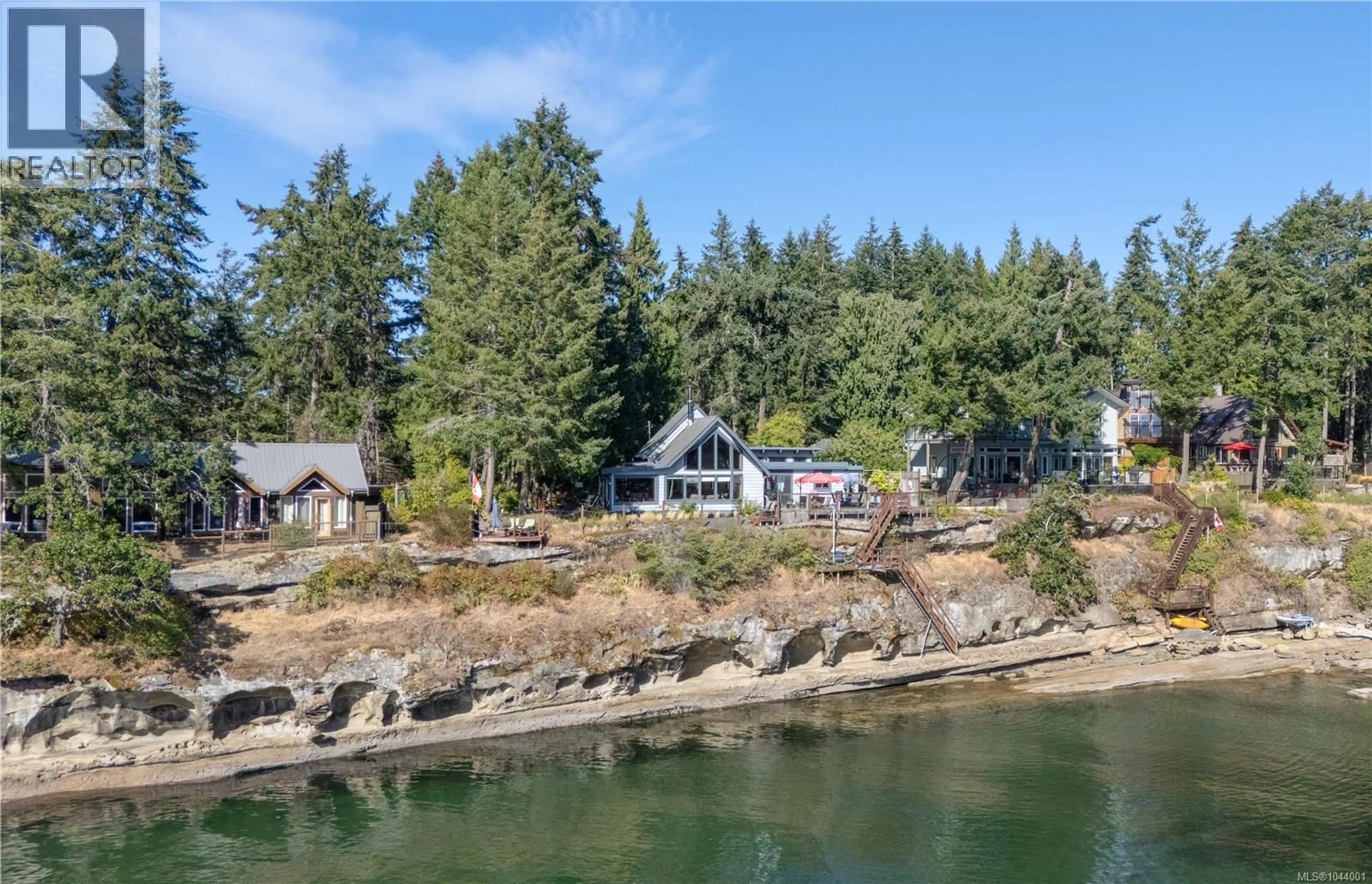 A pic from outside/outdoor area/front of a property/back of a property/a pic from drone, water/lake/river/ocean view for 109 MALASPINA DRIVE, Gabriola Island British Columbia V0R1X1