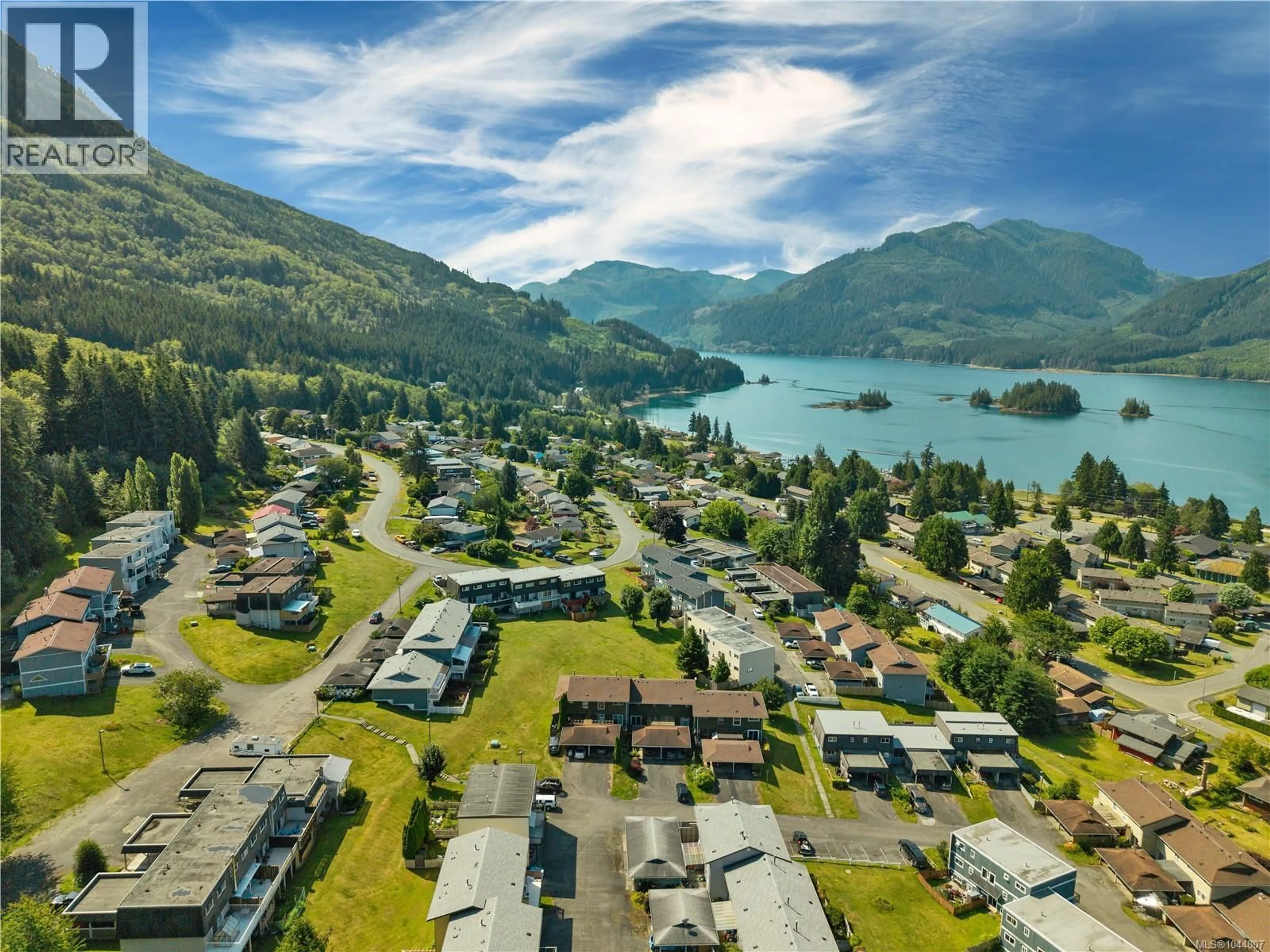 A pic from outside/outdoor area/front of a property/back of a property/a pic from drone, water/lake/river/ocean view for 81 MCKAY CRESCENT, Port Alice British Columbia V0N2N0