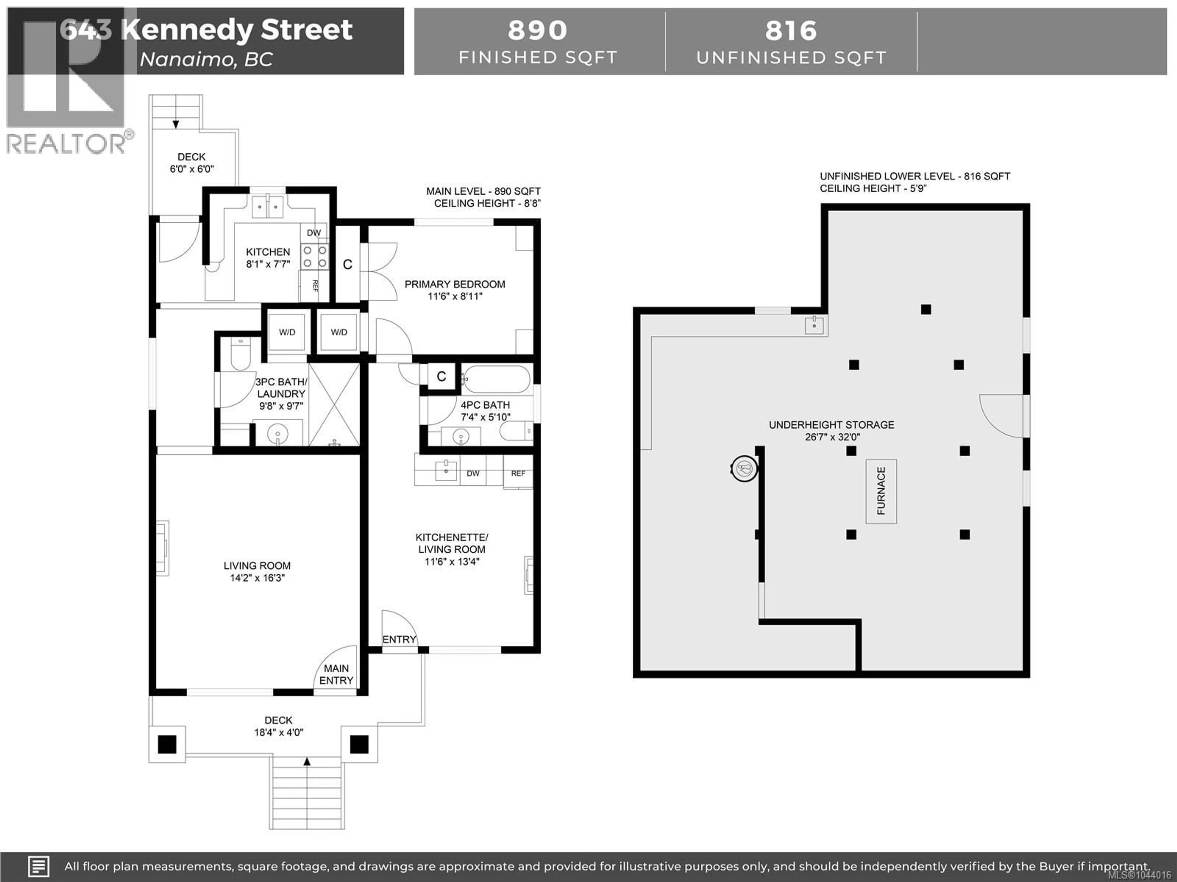 Floor plan for 643 KENNEDY STREET, Nanaimo British Columbia V9R2J9