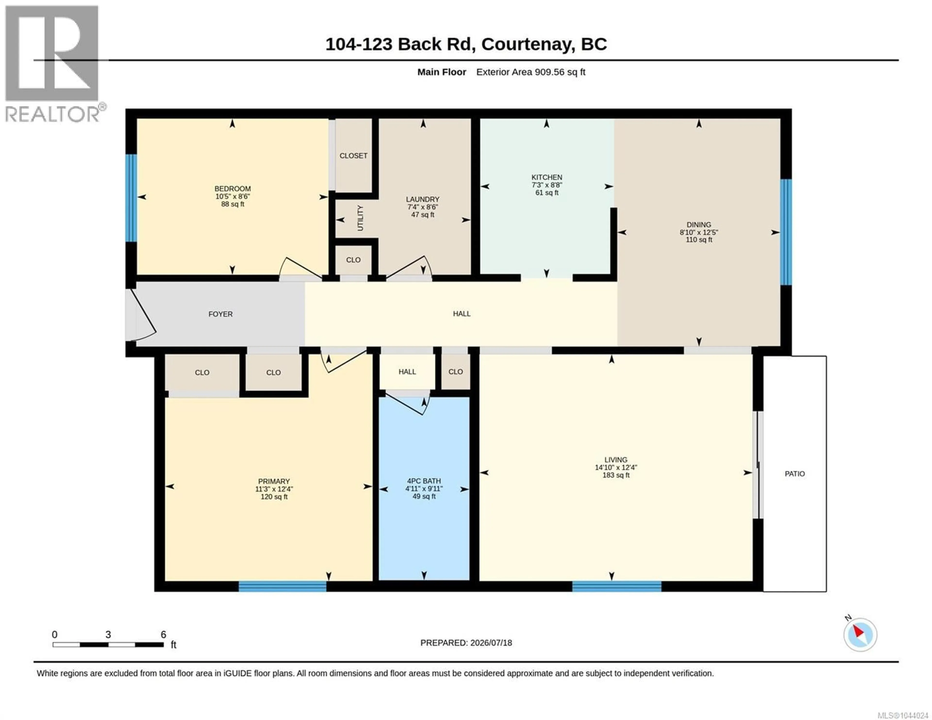 Floor plan for 104 - 123 BACK ROAD, Courtenay British Columbia V9N3W5
