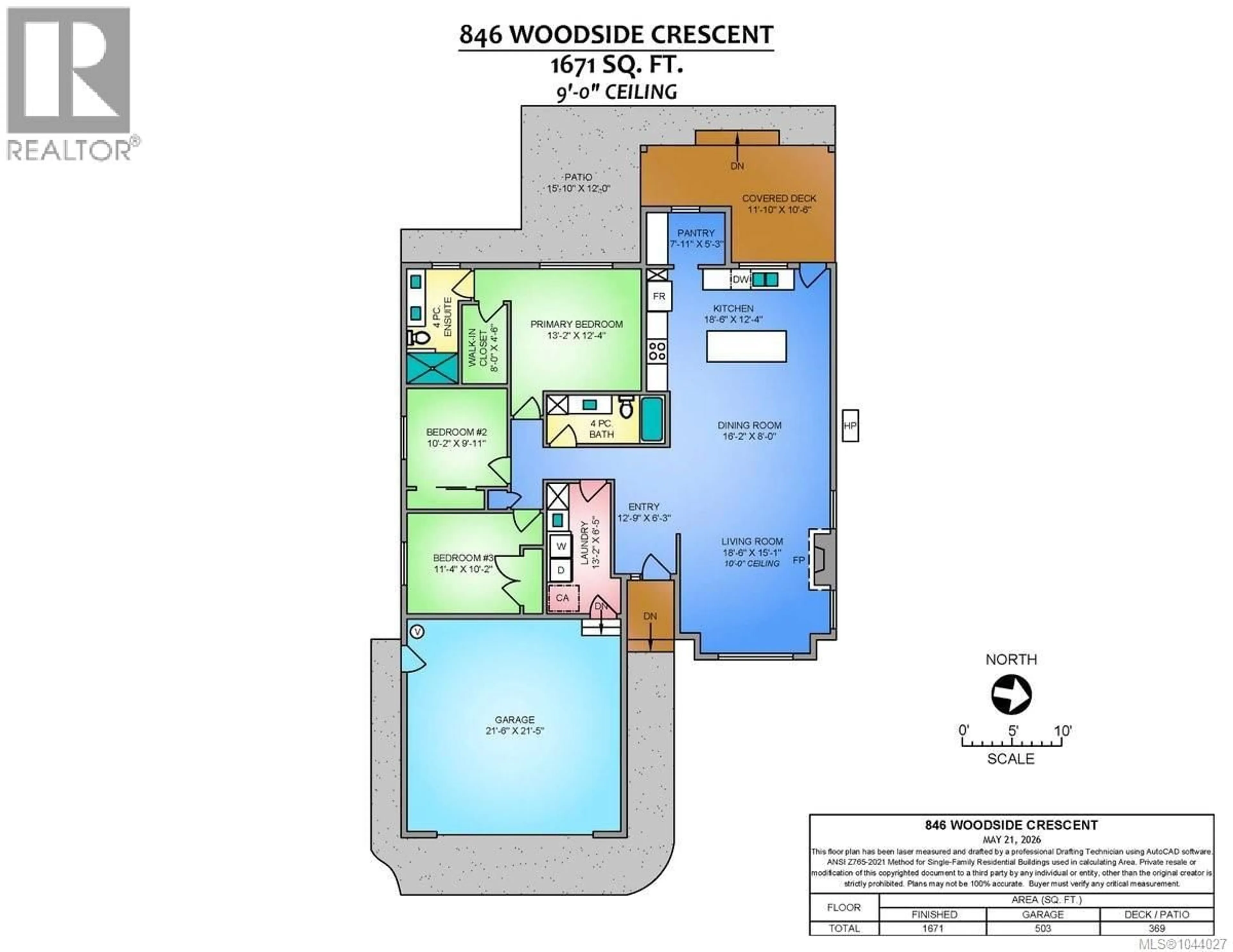 Floor plan for 846 WOODSIDE CRESCENT, Qualicum Beach British Columbia V9K2K8