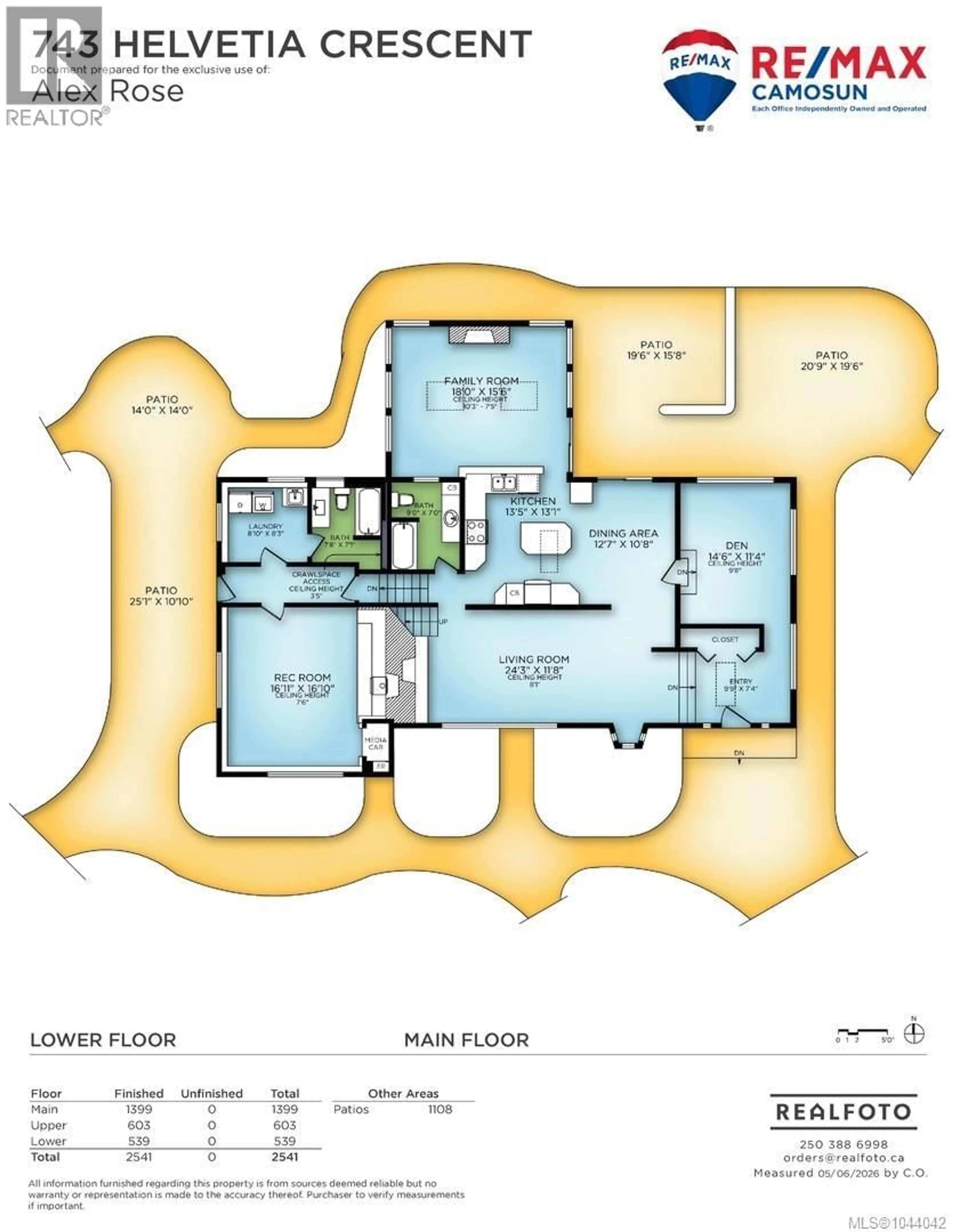 Floor plan for 743 HELVETIA CRESCENT, Saanich British Columbia V8Y1M1