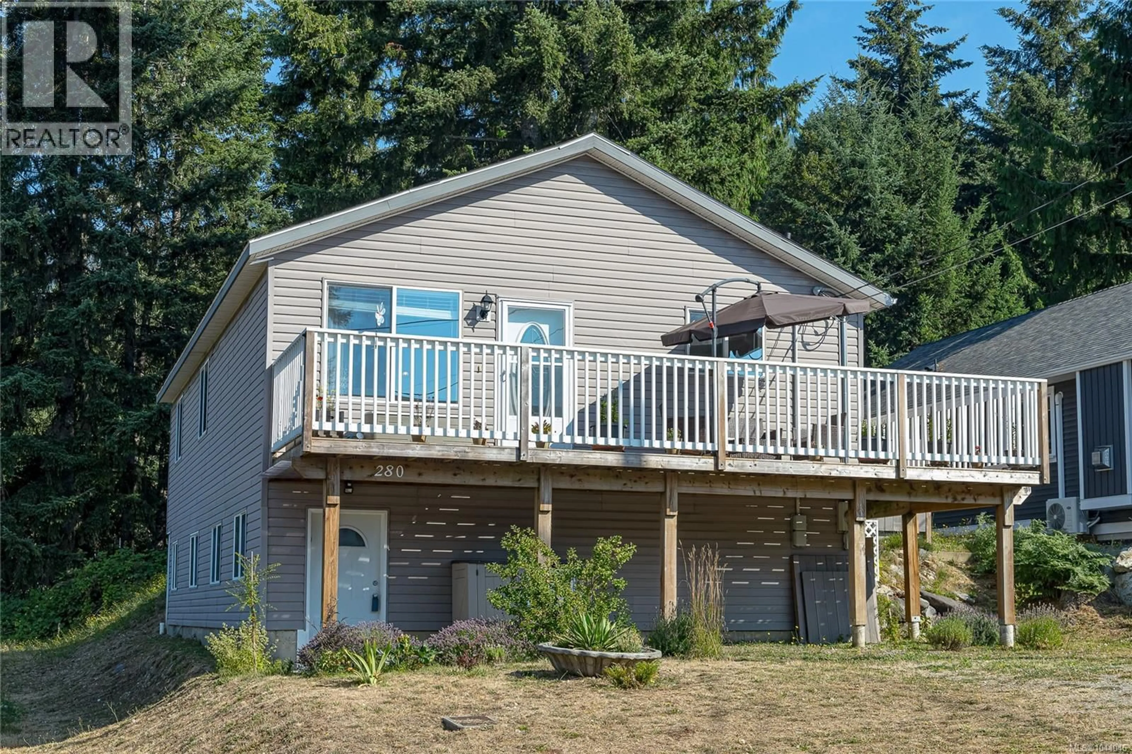 Home with vinyl exterior material, water/lake/river/ocean view for 280 LAKE PARK ROAD, Lake Cowichan British Columbia V0R2G0