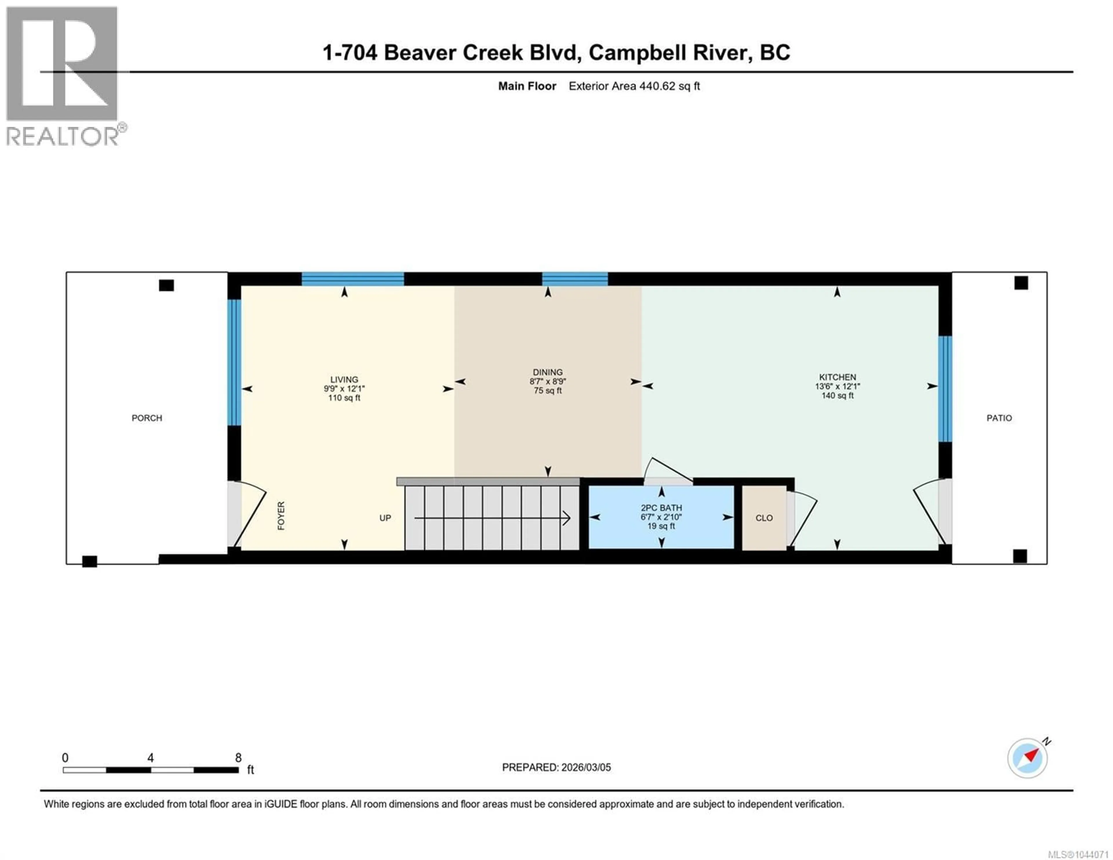 Floor plan for 8 - 704 BEAVER CREEK BOULEVARD, Campbell River British Columbia V9H0E9