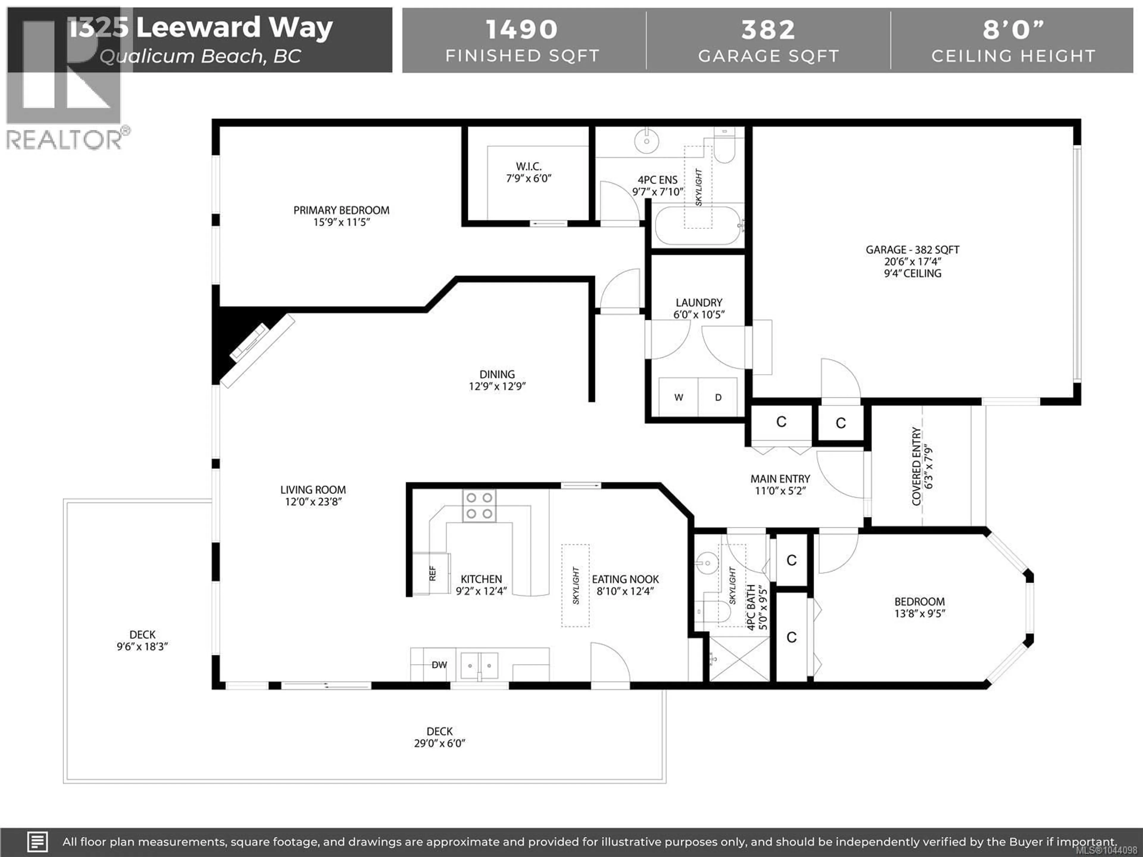Floor plan for 1325 LEEWARD WAY, Qualicum Beach British Columbia V9K2M1