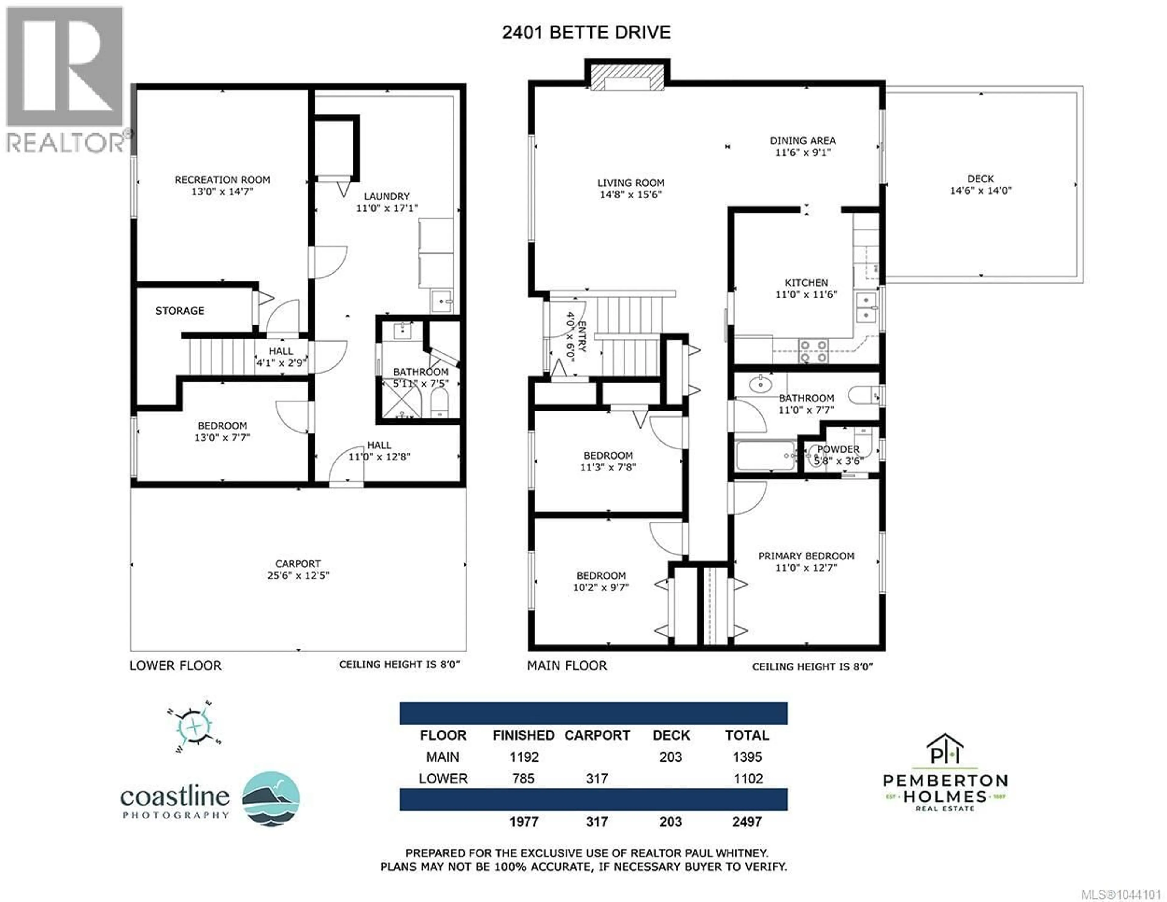Floor plan for 2401 BETTE DRIVE, Colwood British Columbia V9B4N1