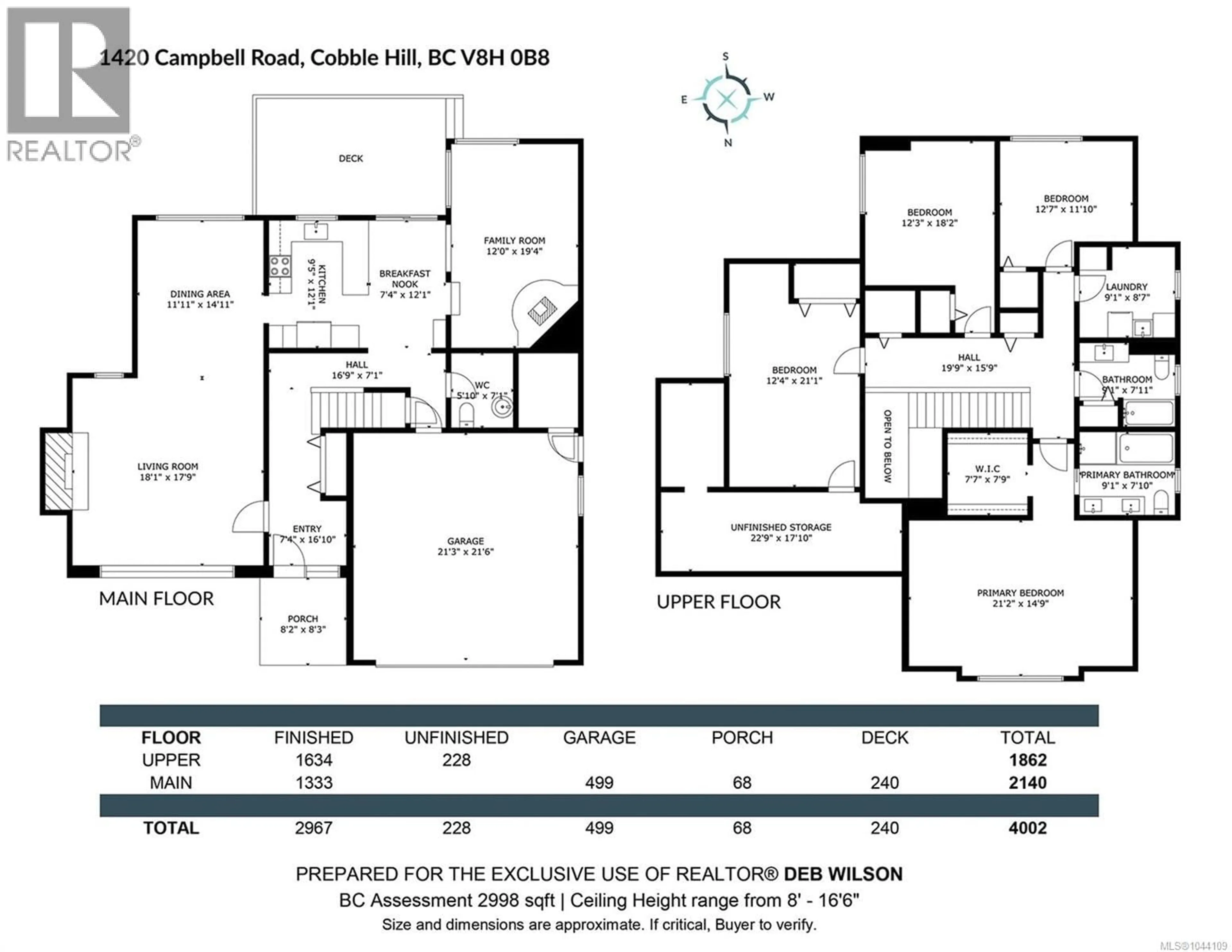 Floor plan for 1420 CAMPBELL ROAD, Cobble Hill British Columbia V8H0B8