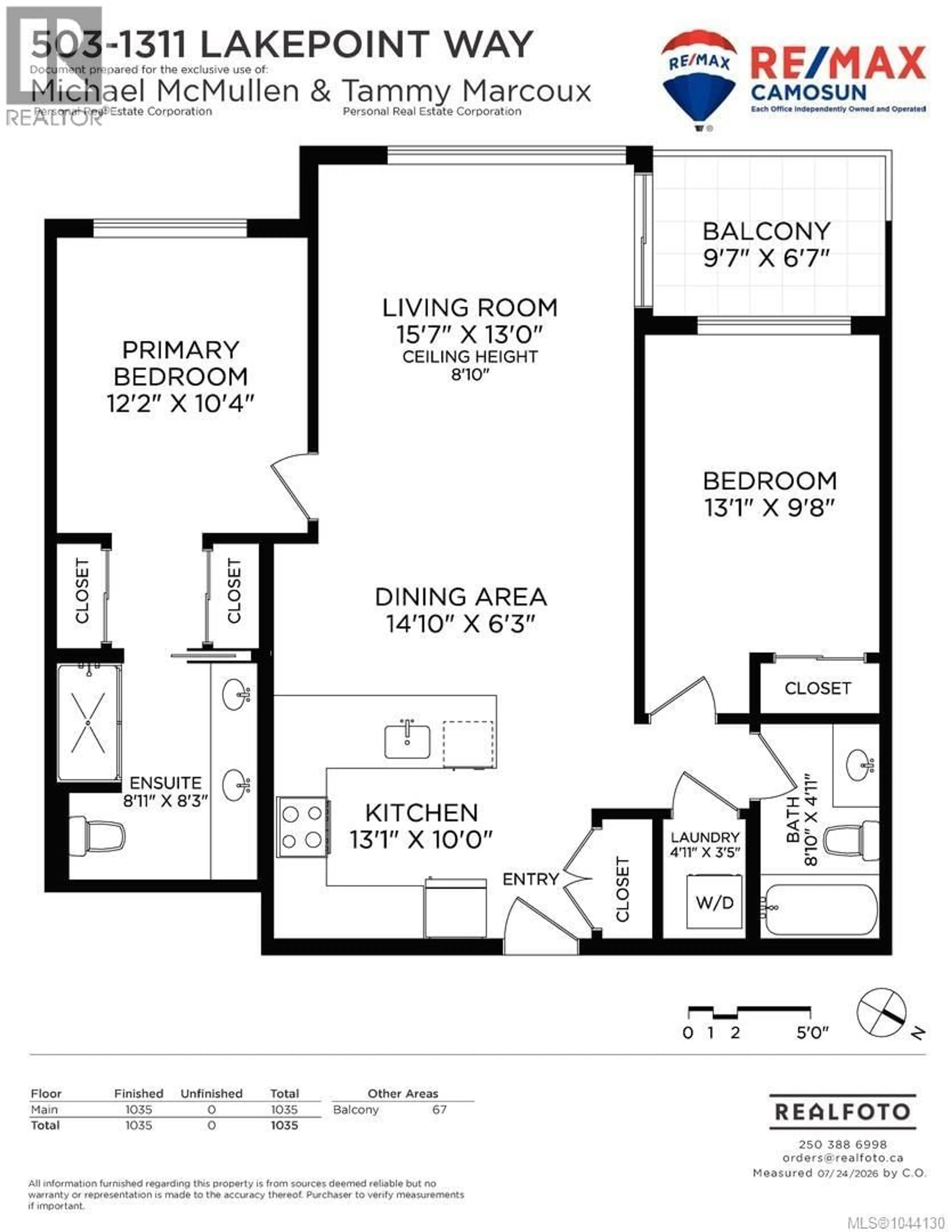 Floor plan for 503 - 1311 LAKEPOINT WAY, Langford British Columbia V9B0S7