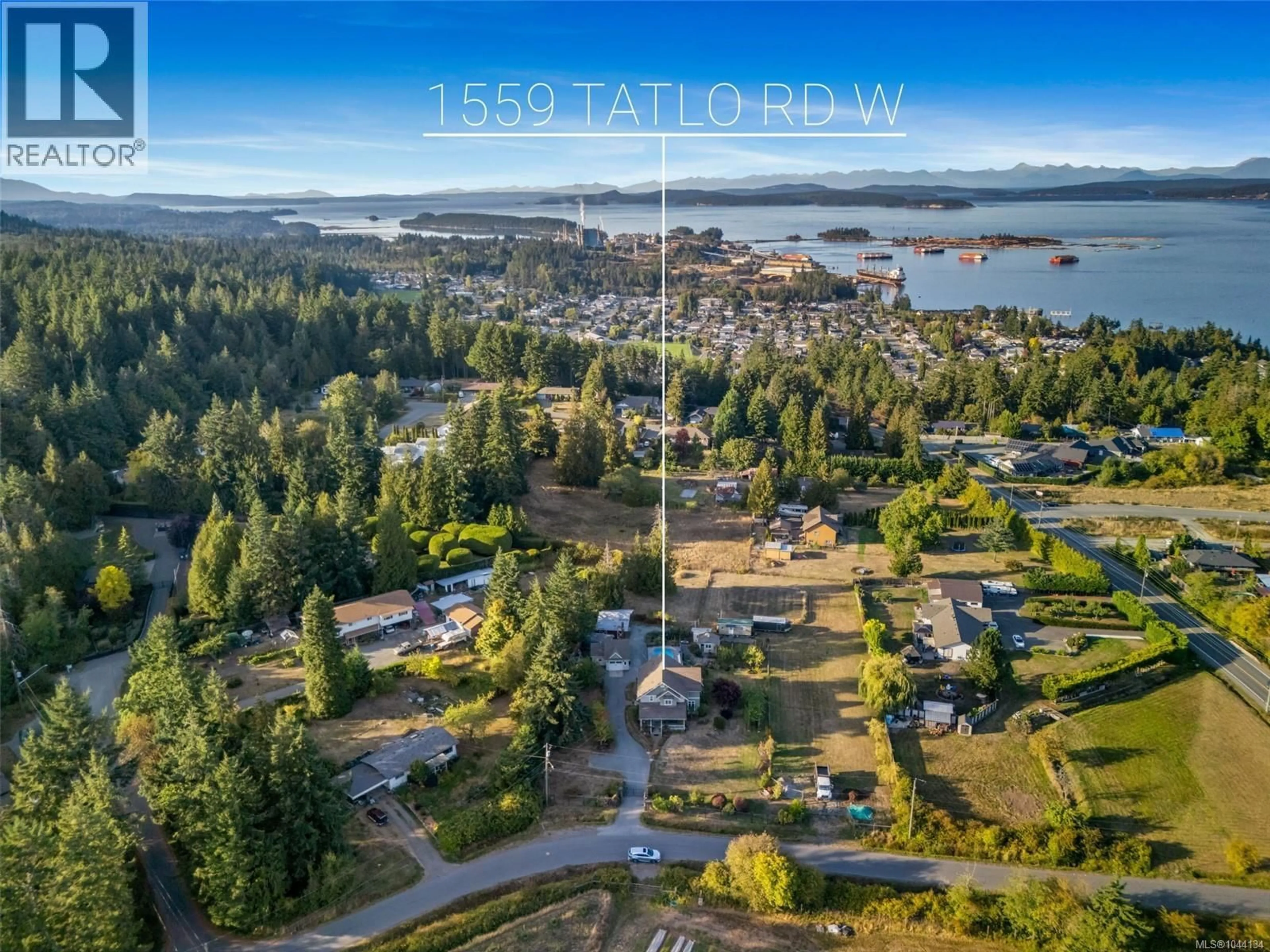 A pic from outside/outdoor area/front of a property/back of a property/a pic from drone, water/lake/river/ocean view for 1559 TATLO ROAD, Crofton British Columbia V0R1R0