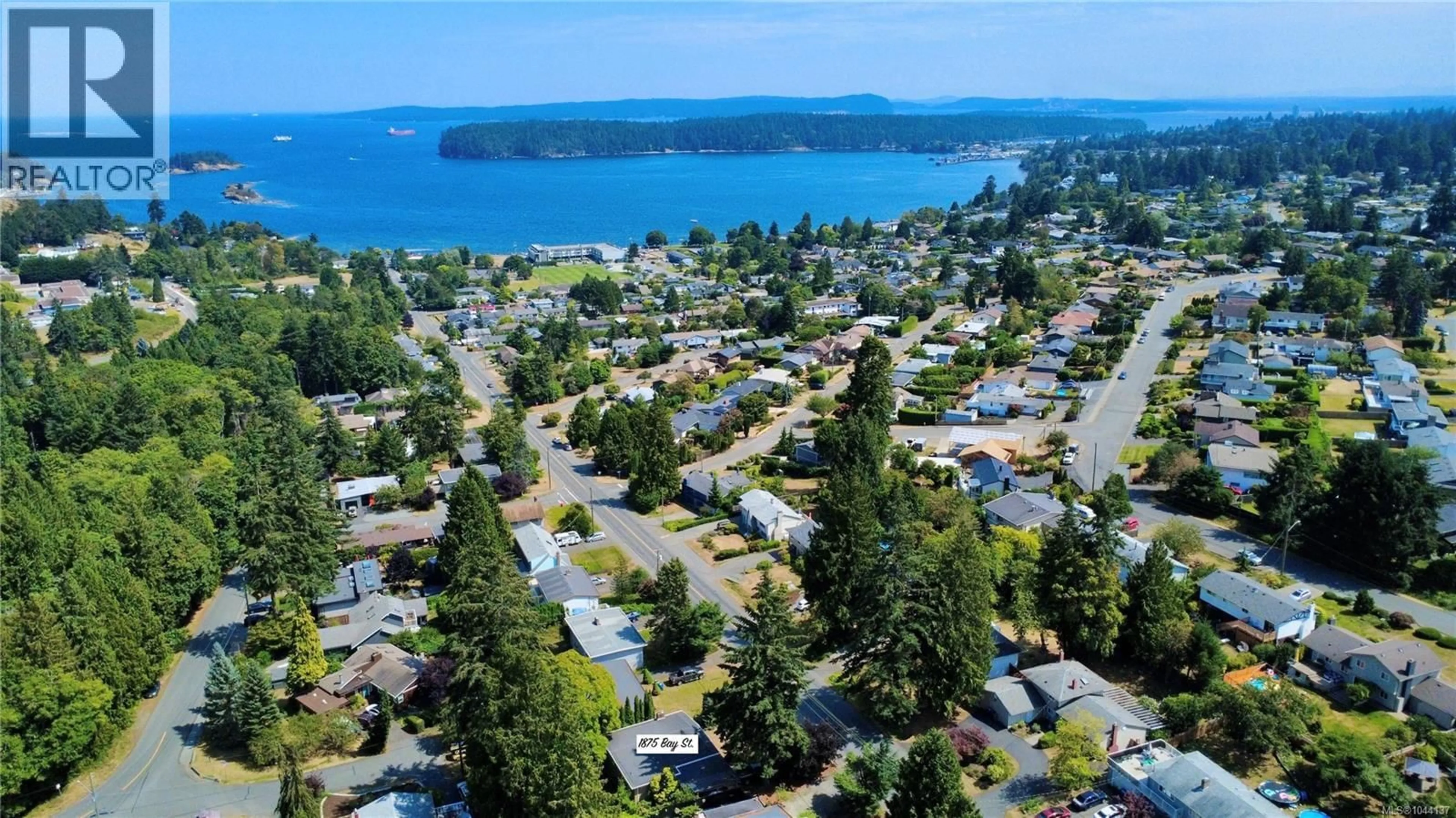 A pic from outside/outdoor area/front of a property/back of a property/a pic from drone, water/lake/river/ocean view for 1875 BAY STREET, Nanaimo British Columbia V9T3A4