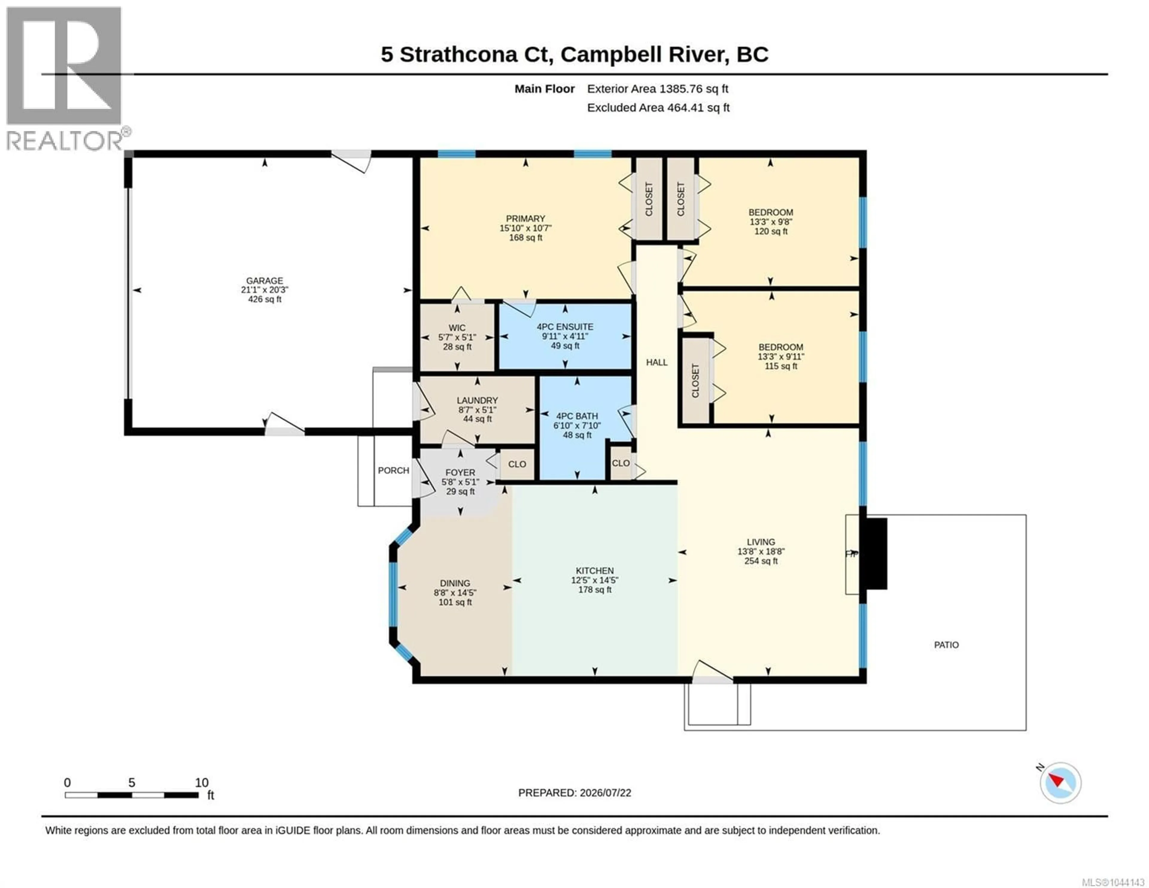 Floor plan for 5 STRATHCONA COURT, Campbell River British Columbia V9H1W3