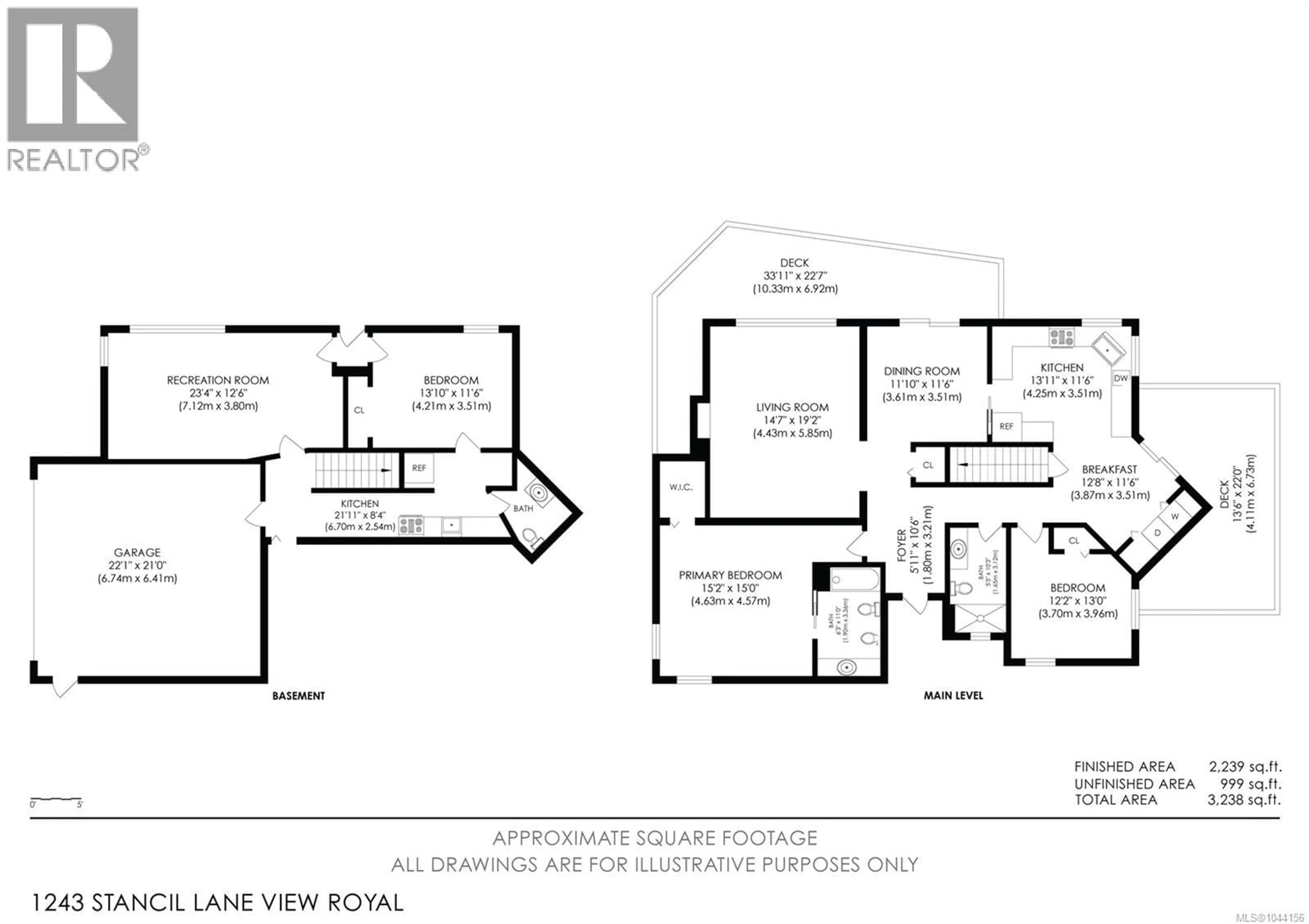 Floor plan for 1243 STANCIL LANE, View Royal British Columbia V8Z1R6