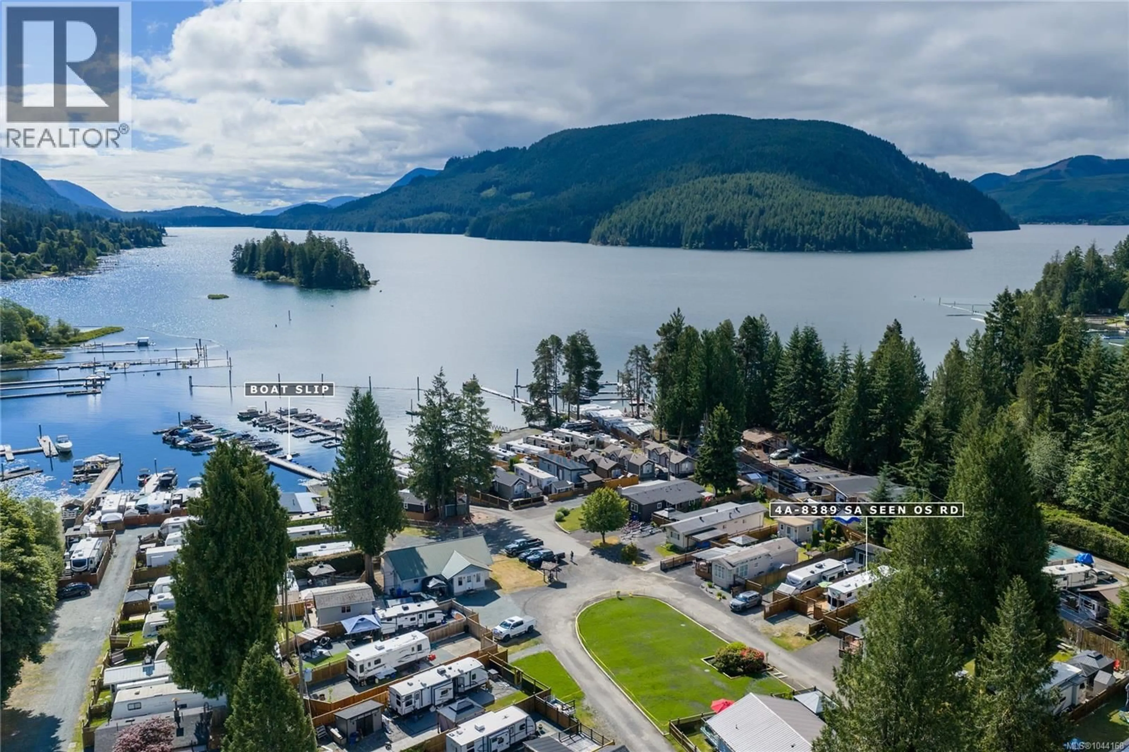 A pic from outside/outdoor area/front of a property/back of a property/a pic from drone, water/lake/river/ocean view for 4A - 8389 SA-SEEN-OS ROAD, Youbou British Columbia V0R3E1