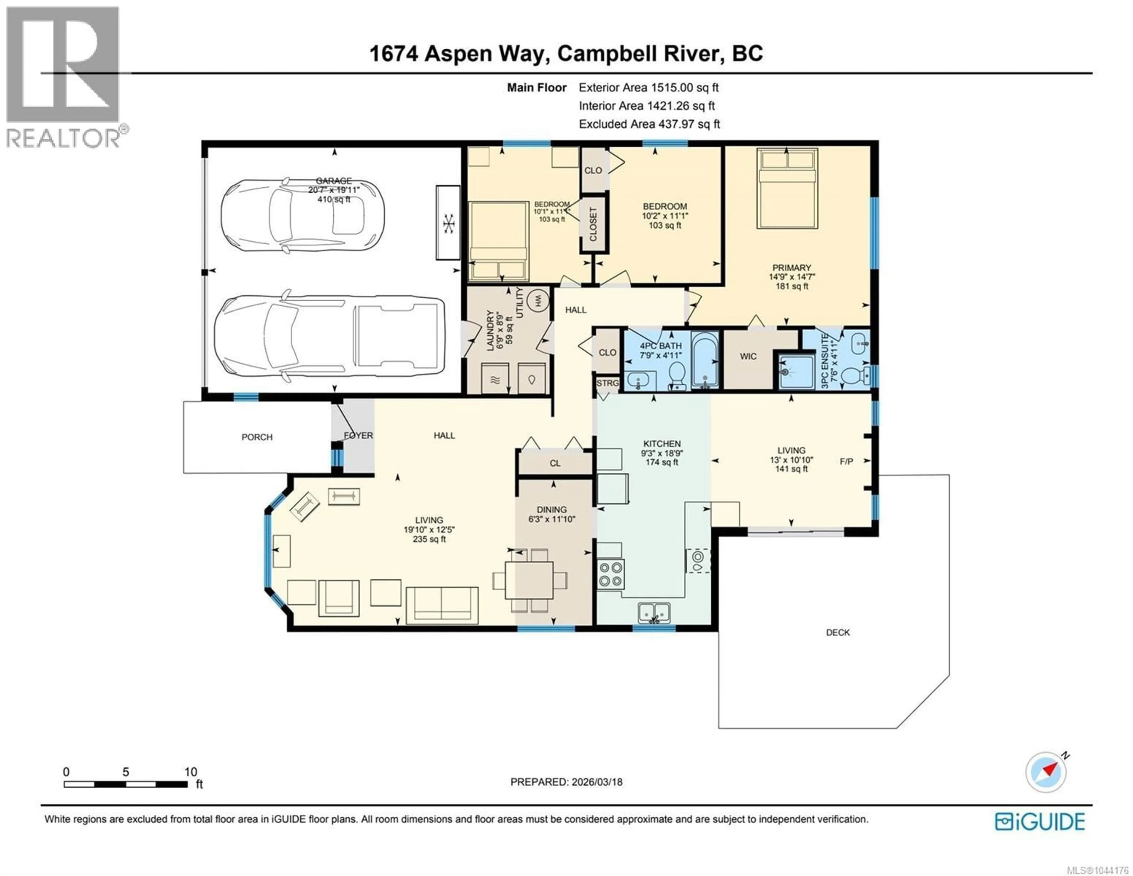 Floor plan for 1674 ASPEN WAY, Campbell River British Columbia V9W7B7