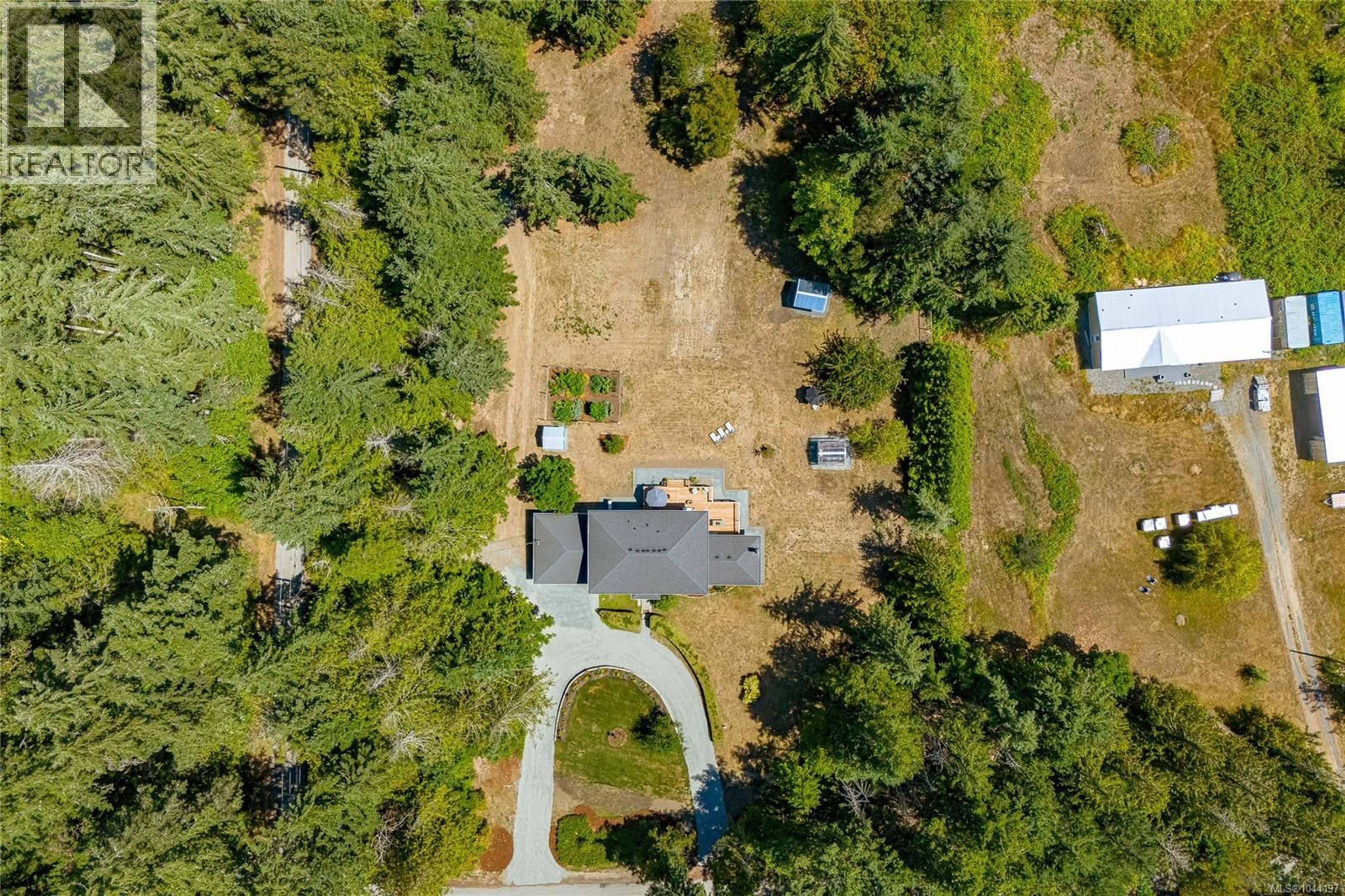 A pic from outside/outdoor area/front of a property/back of a property/a pic from drone, forest/trees view for 3378 KILIPI ROAD, Cobble Hill British Columbia V8H0J9
