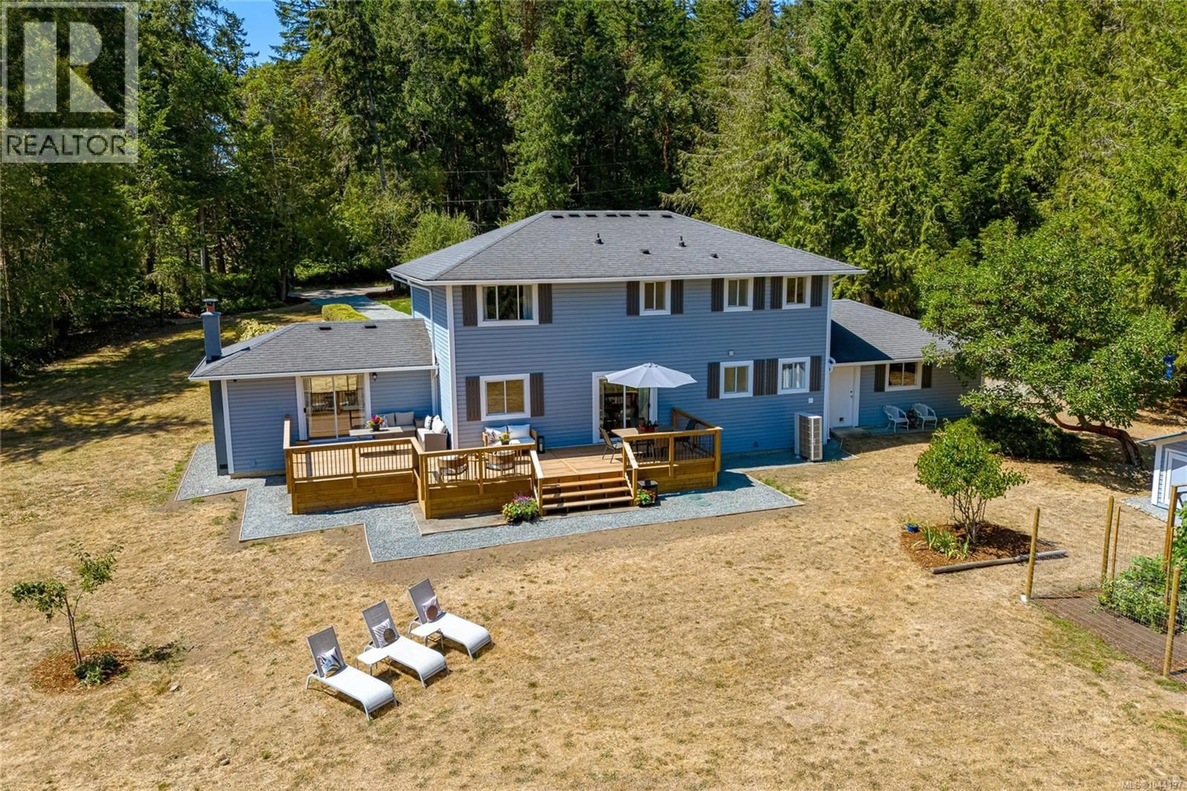 A pic from outside/outdoor area/front of a property/back of a property/a pic from drone, water/lake/river/ocean view for 3378 KILIPI ROAD, Cobble Hill British Columbia V8H0J9