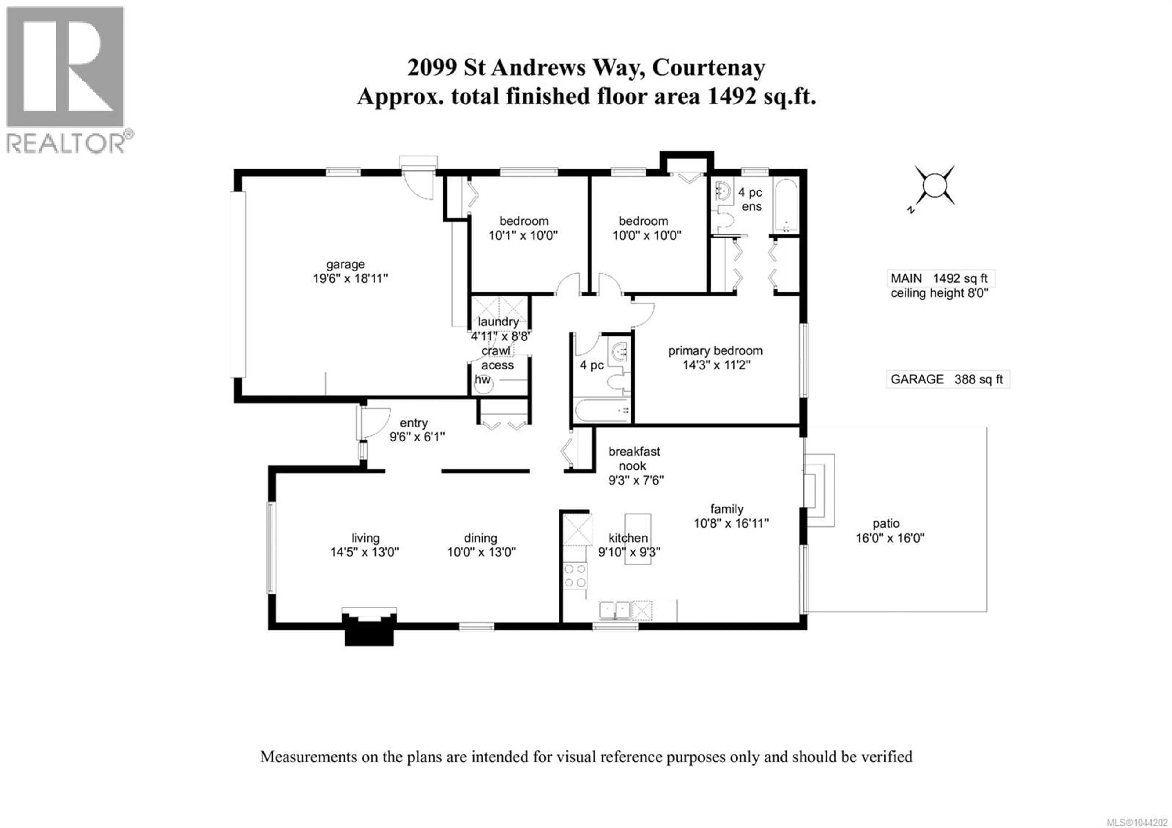 Floor plan for 2099 ST. ANDREWS WAY, Courtenay British Columbia V9N9V5
