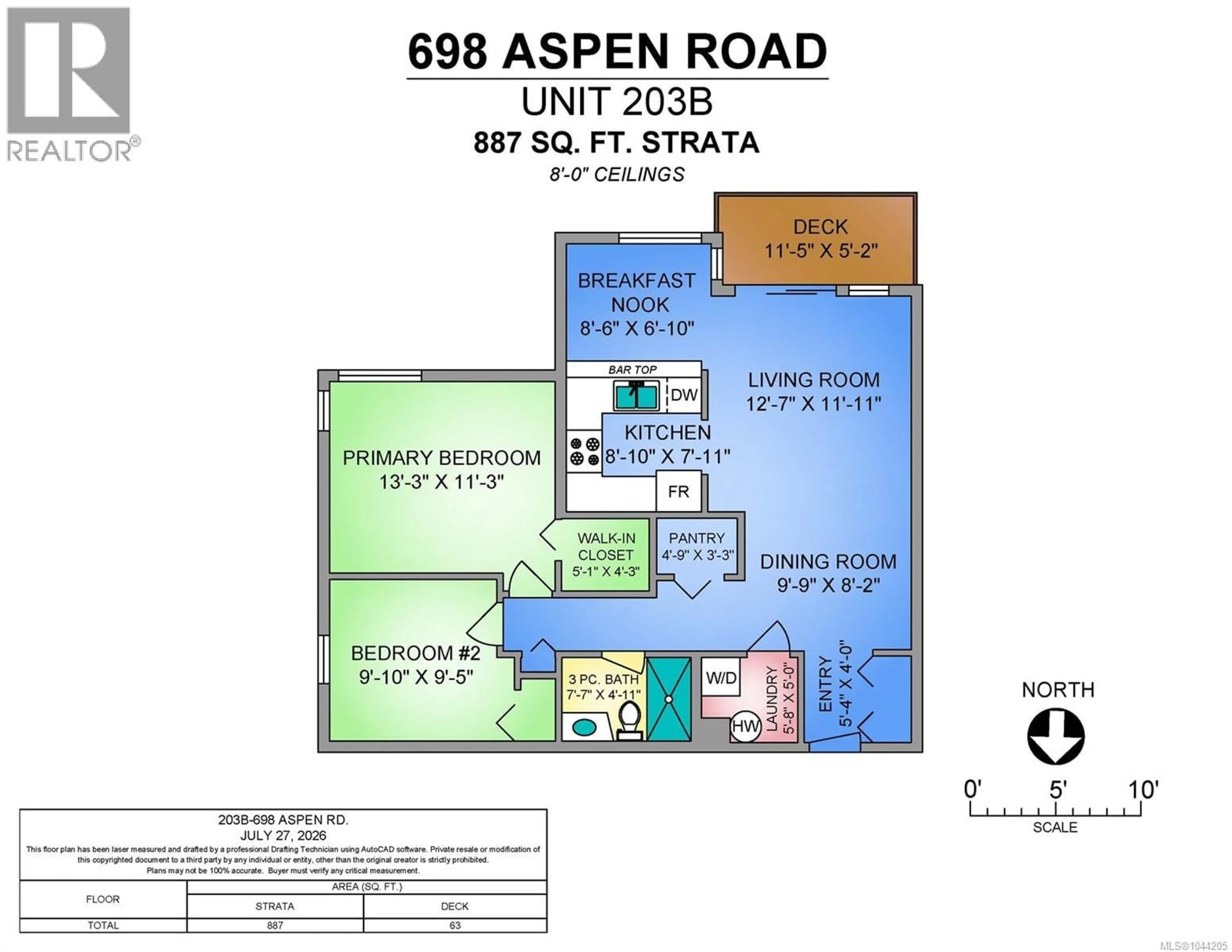 Floor plan for 203B - 698 ASPEN ROAD, Comox British Columbia V9M3S9