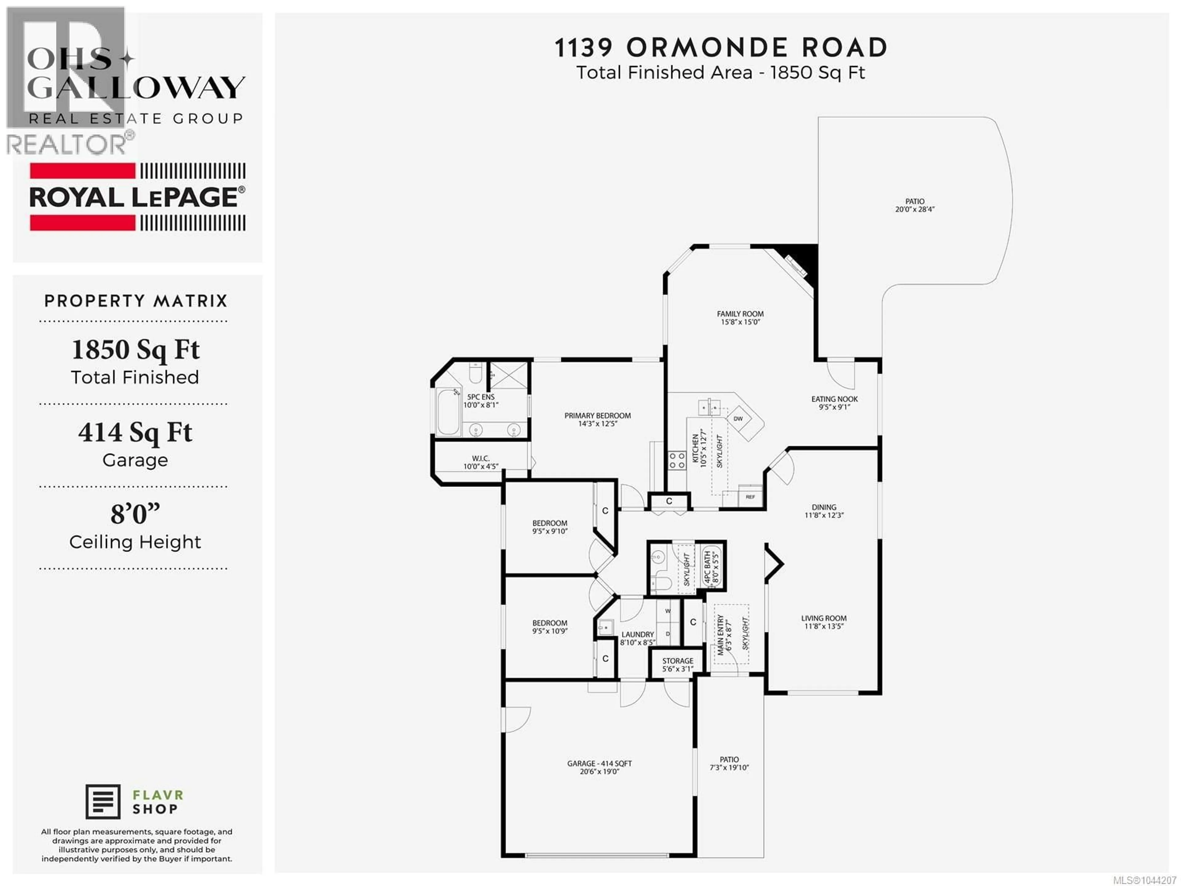 Floor plan for 1139 ORMONDE ROAD, Qualicum Beach British Columbia V9K2P2