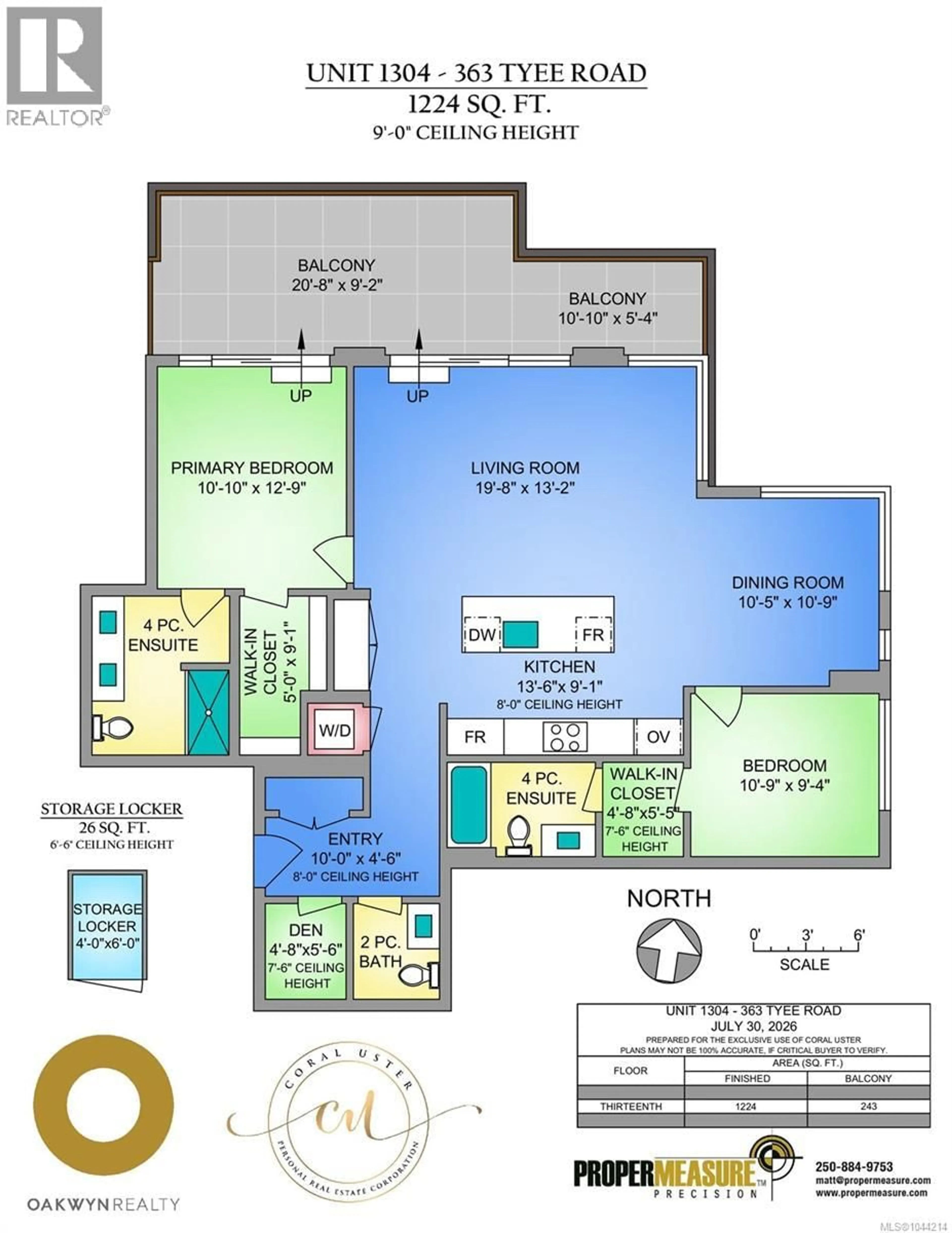Floor plan for 1304 - 363 TYEE ROAD, Victoria British Columbia V9A0B5