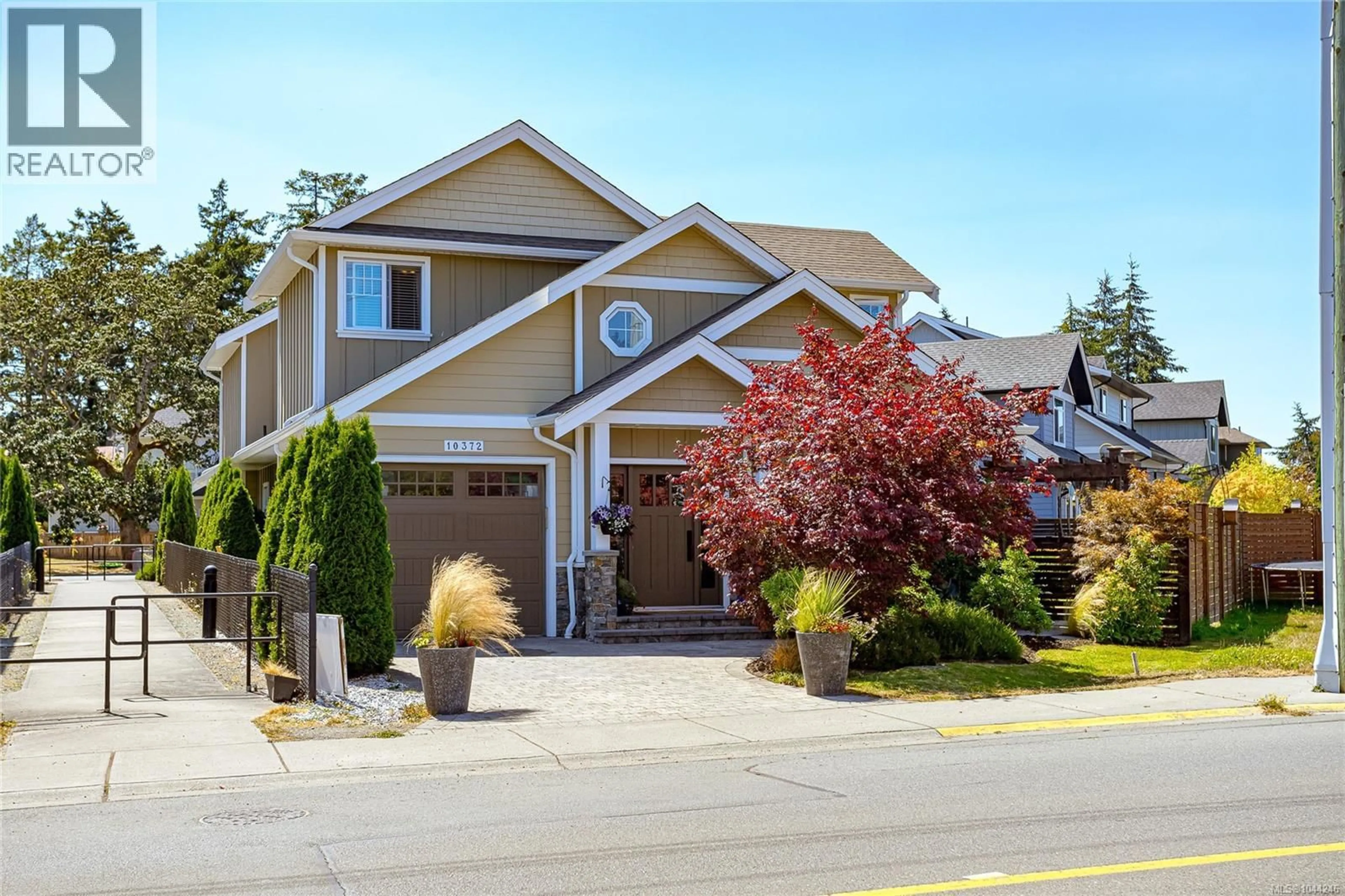 Home with vinyl exterior material, street for 10372 RESTHAVEN DRIVE, Sidney British Columbia V8L3H3