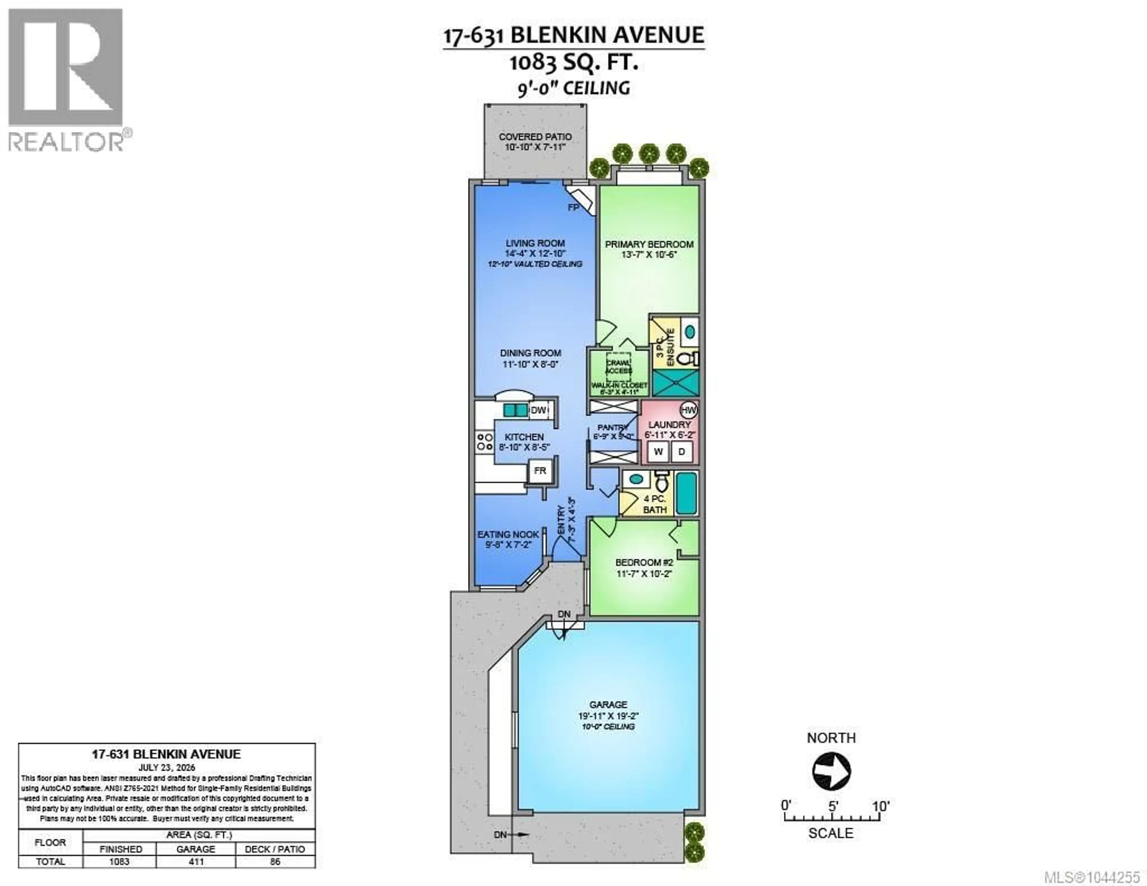 Floor plan for 17 - 631 BLENKIN AVENUE, Parksville British Columbia V9P2Z4