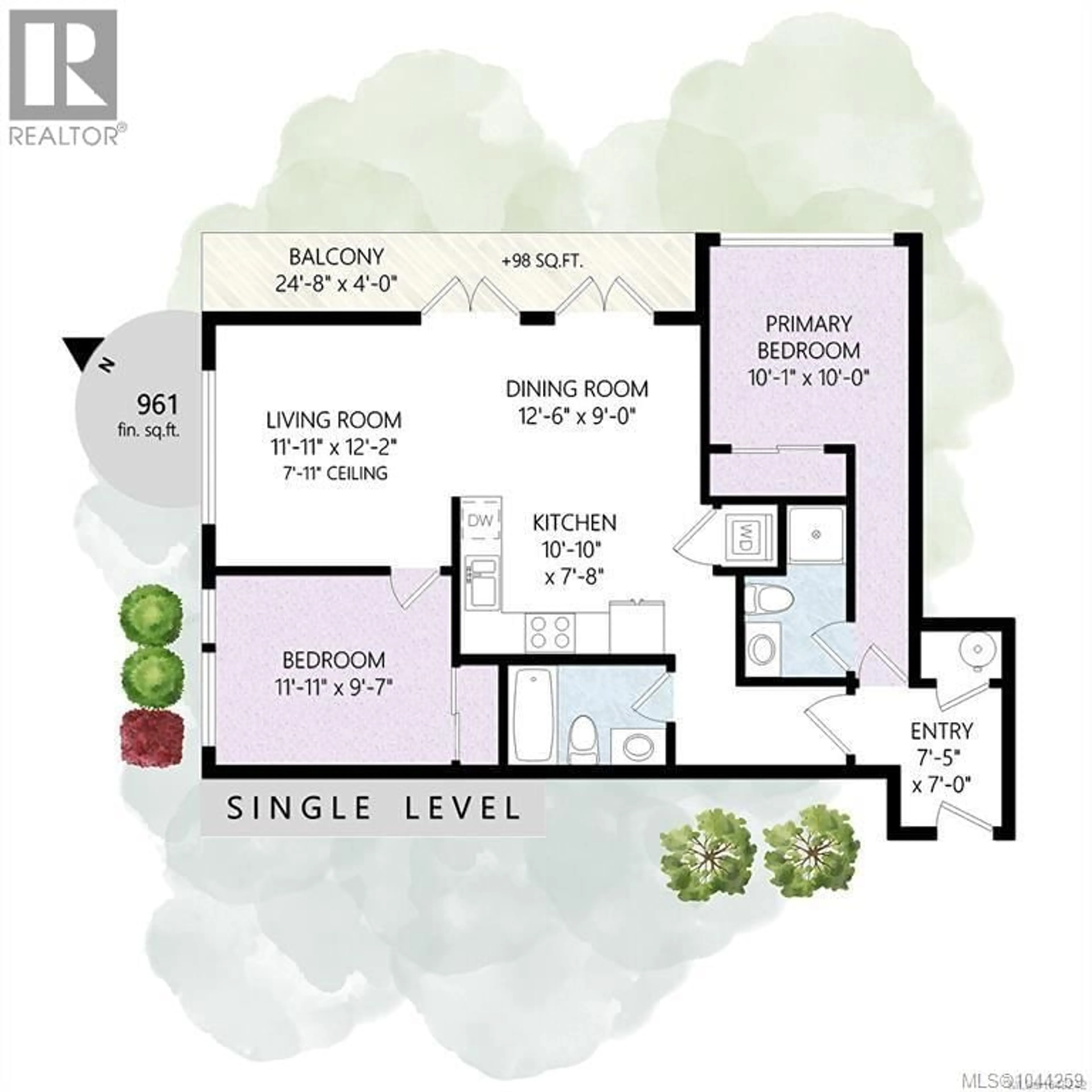 Floor plan for 401 - 1250 STEWART AVENUE, Nanaimo British Columbia V9S4C9