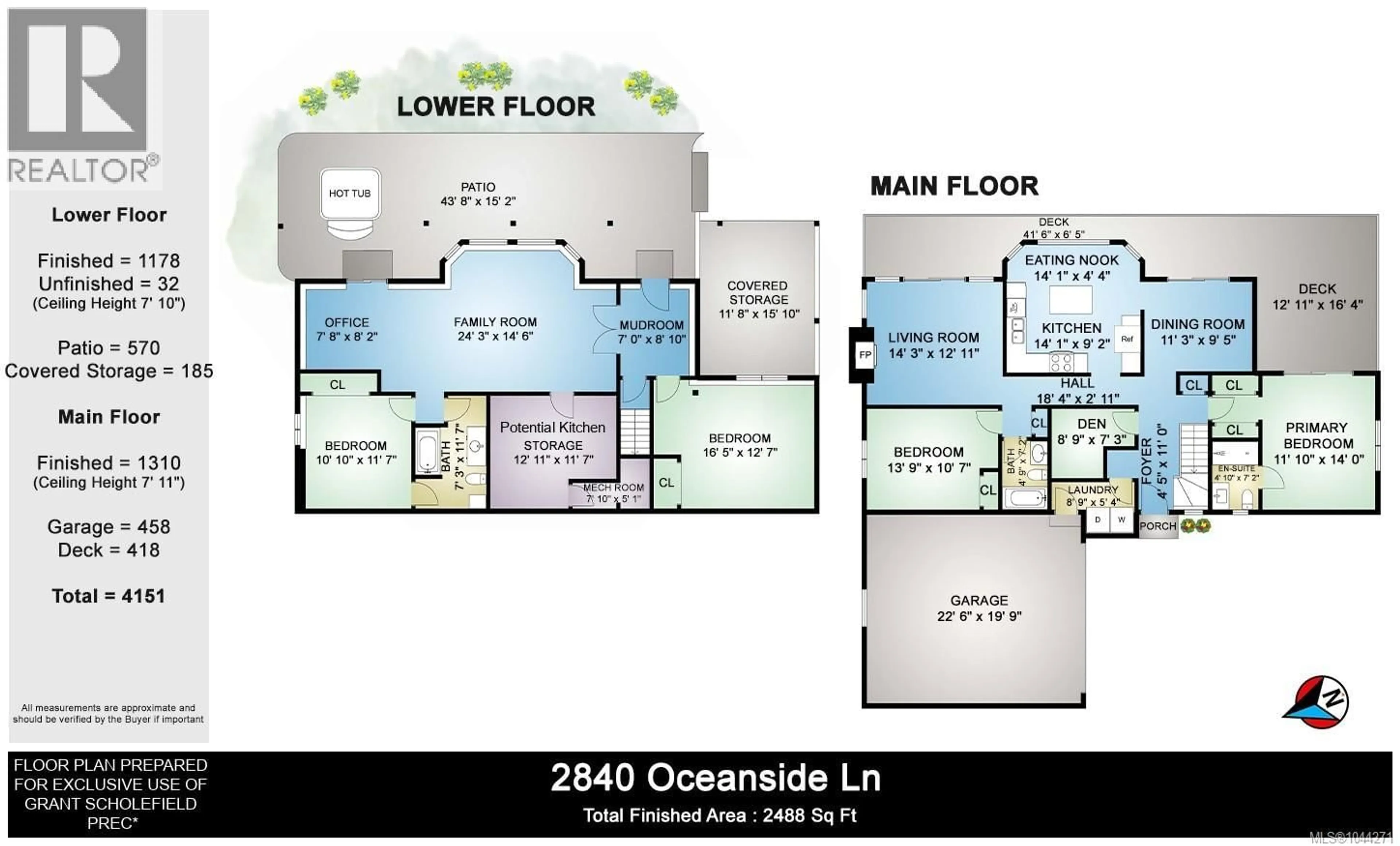 Floor plan for 2840 OCEANSIDE LANE, Mill Bay British Columbia V8H1E1