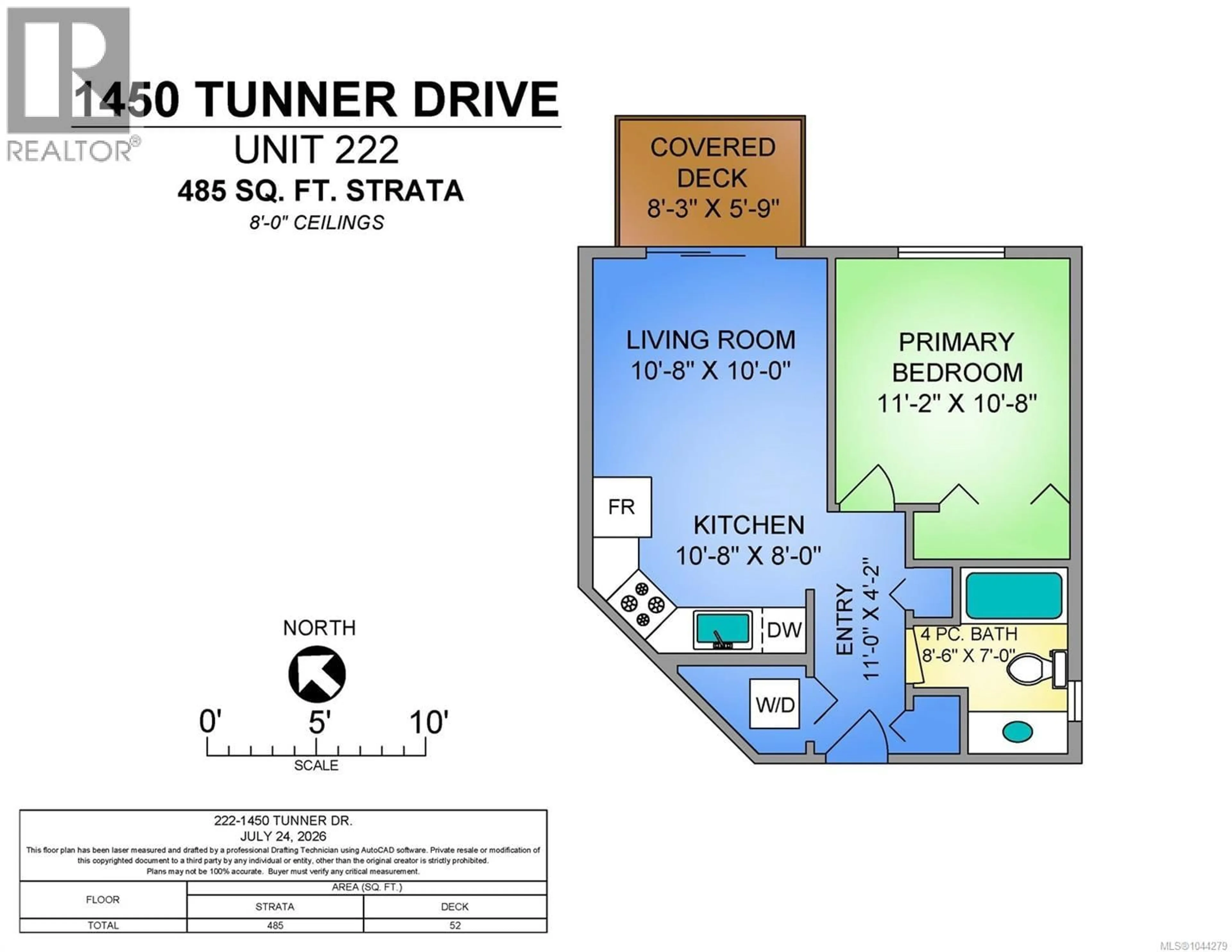Floor plan for 222 - 1450 TUNNER DRIVE, Courtenay British Columbia V9N9A6