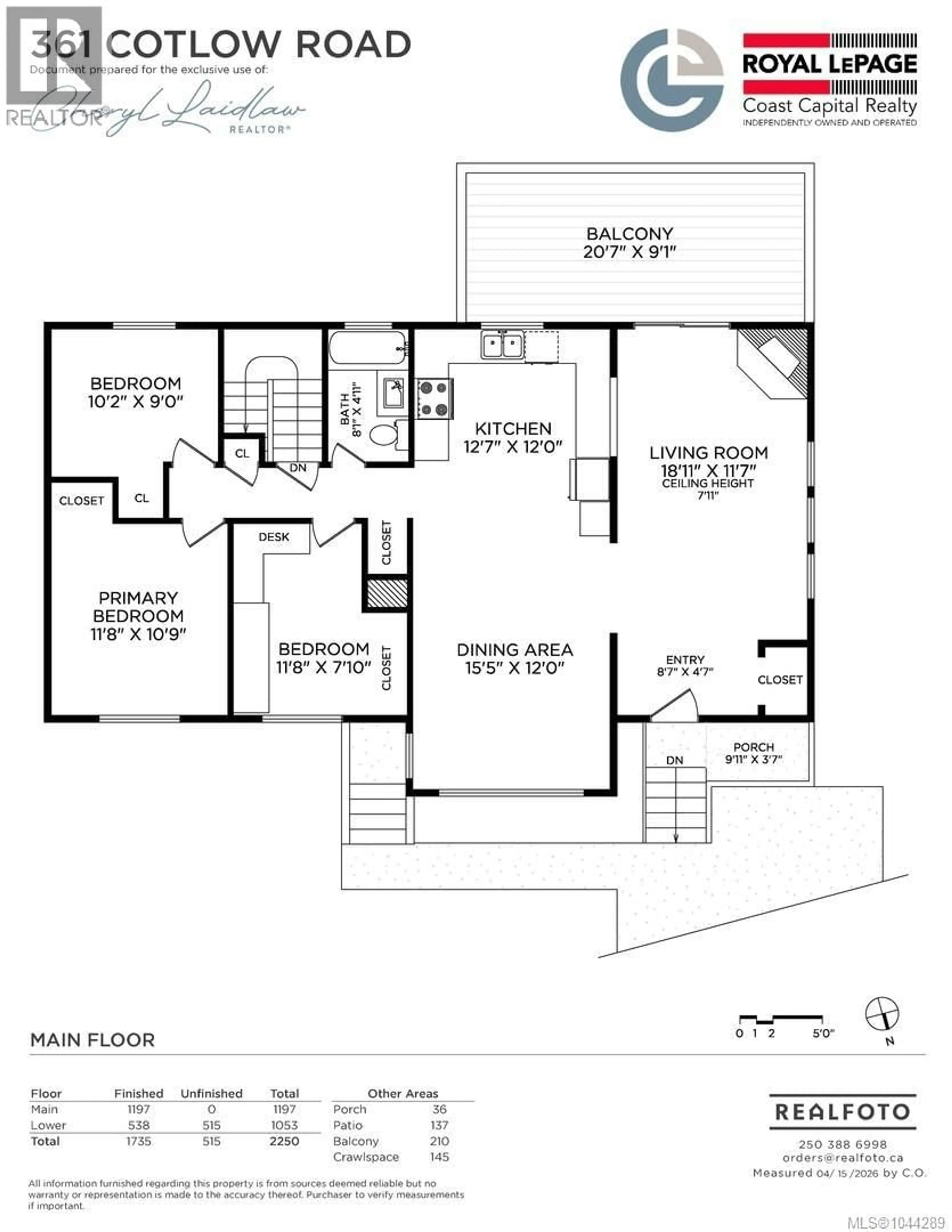 Floor plan for 361 COTLOW ROAD, Colwood British Columbia V9C2E9